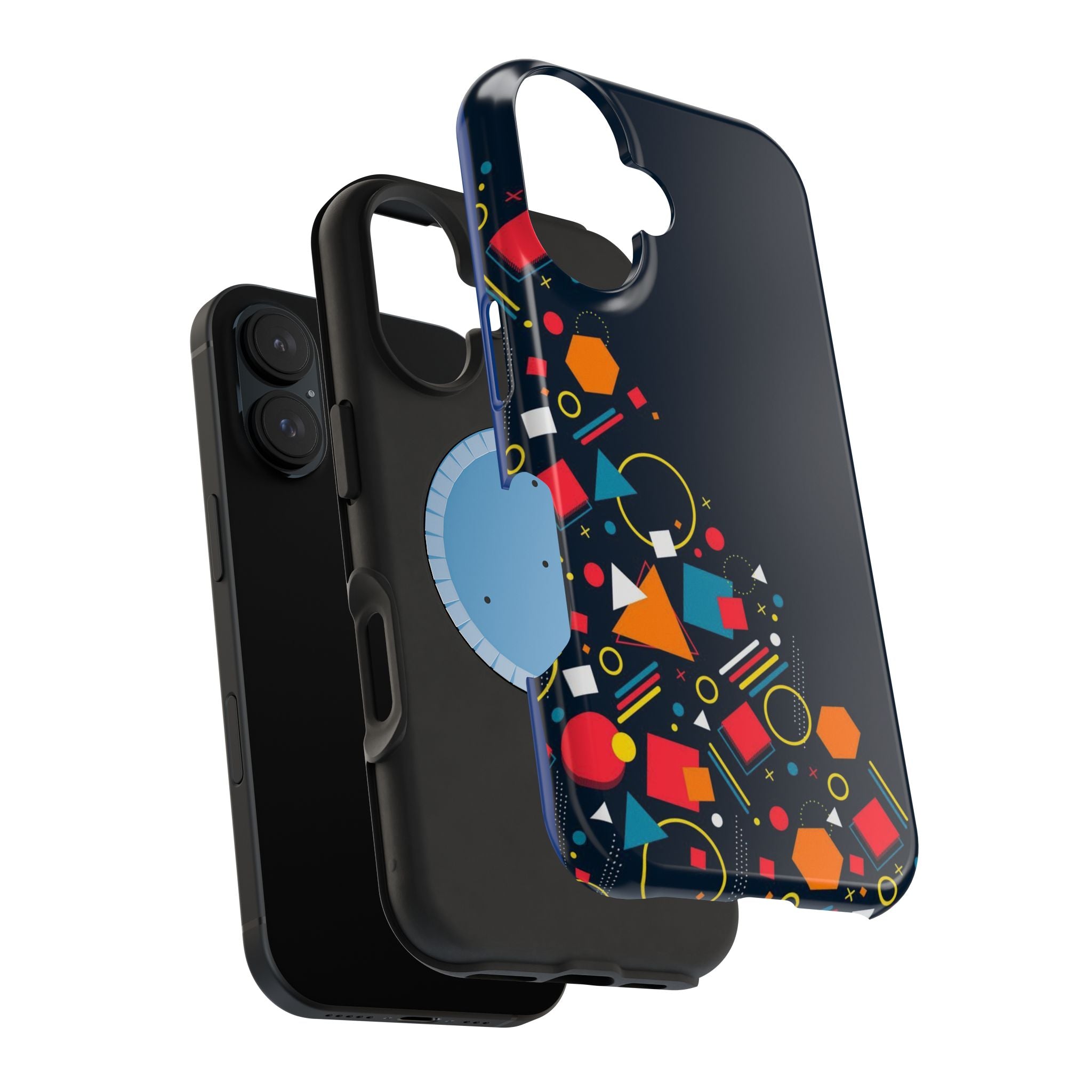 Magnetic Impact-Resistant Phone Case — Geometric Confetti Design