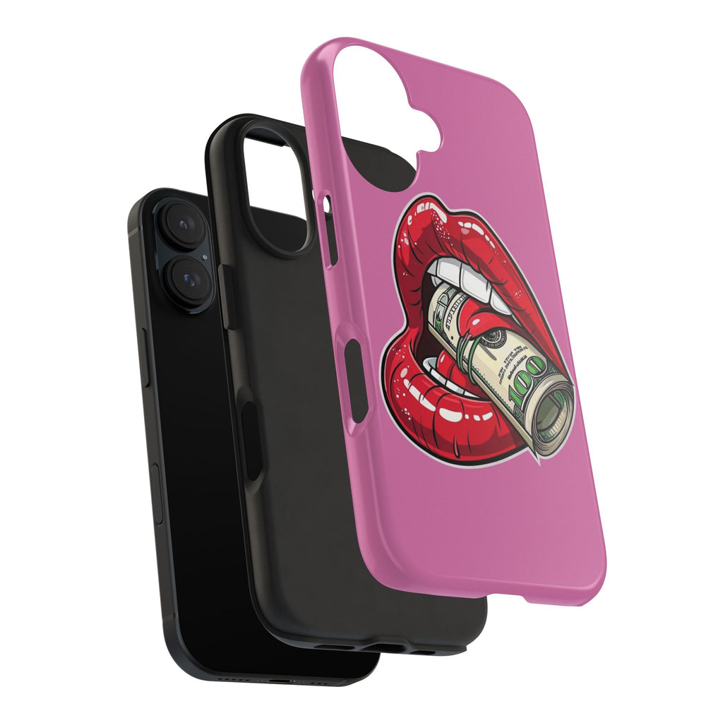 Red Lips Holding Money phone case | Tough Phone Cases