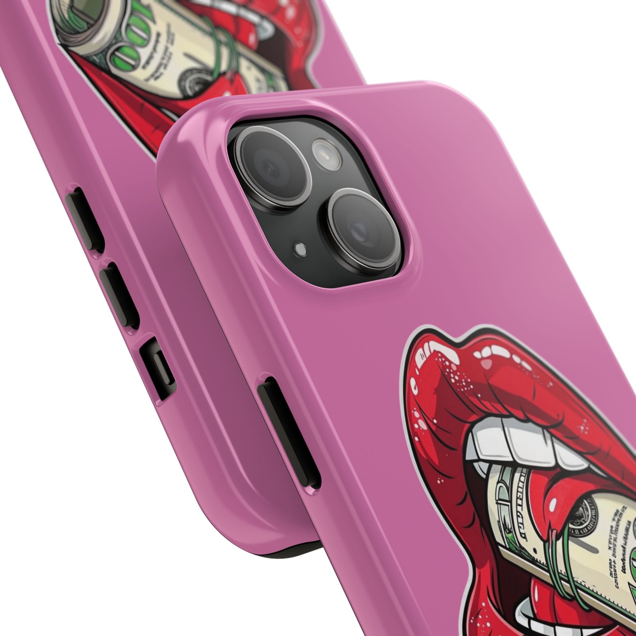 Red Lips Holding Money phone case | Tough Phone Cases