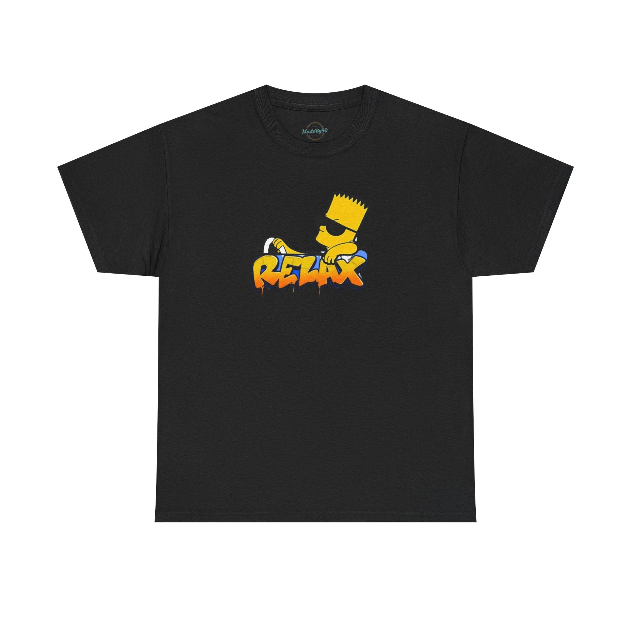 Relax Bart Graphic Tee — Retro Skate Cartoon T‑Shirt