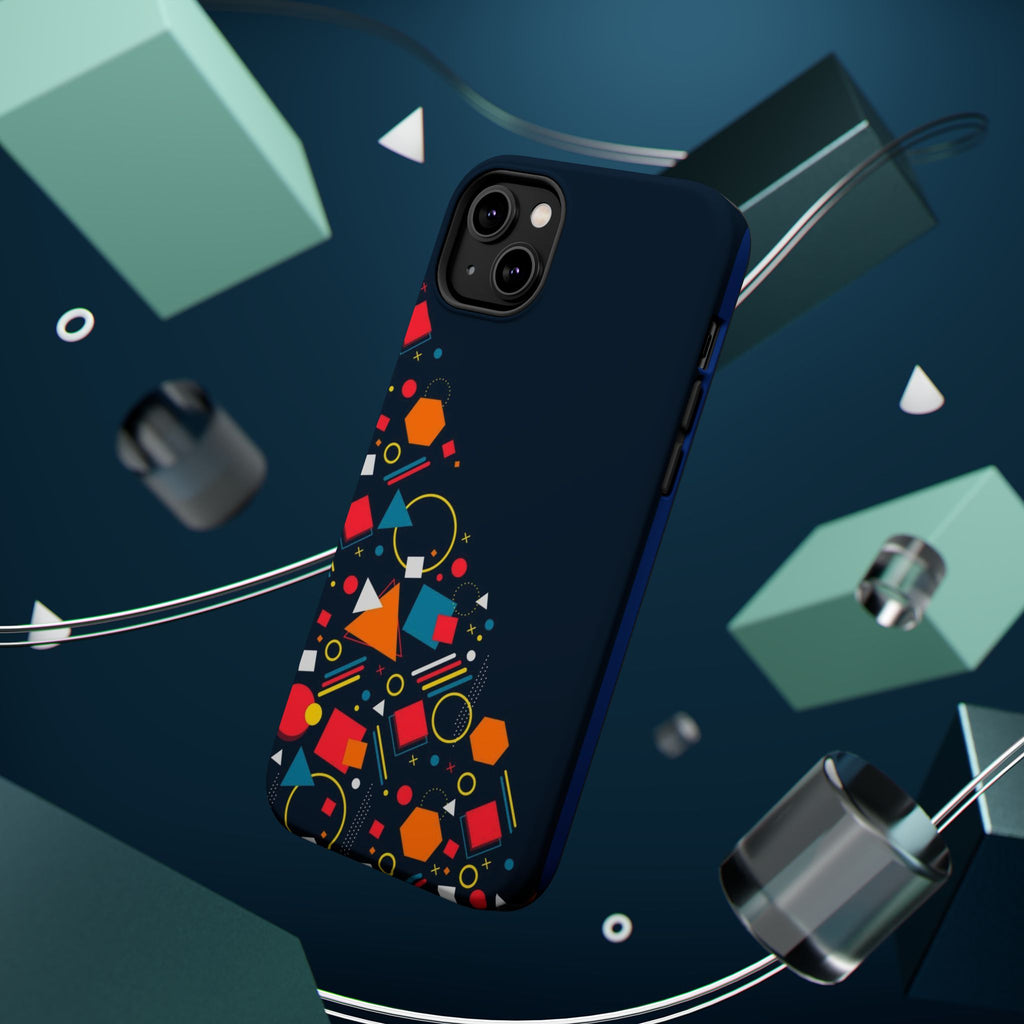 Magnetic Impact-Resistant Phone Case — Geometric Confetti Design