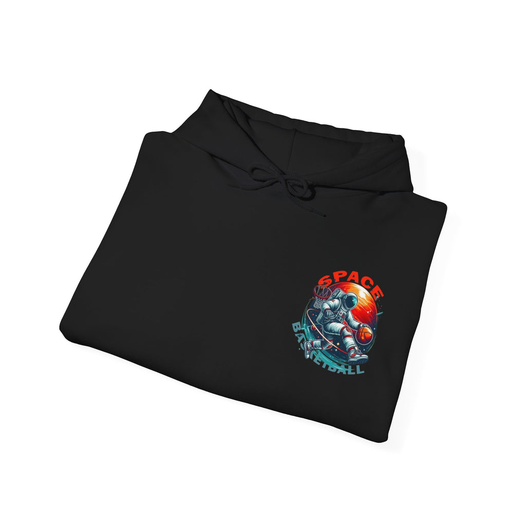 Space Basketball Hoodie - Astronaut Hoop Graphic Pullover
