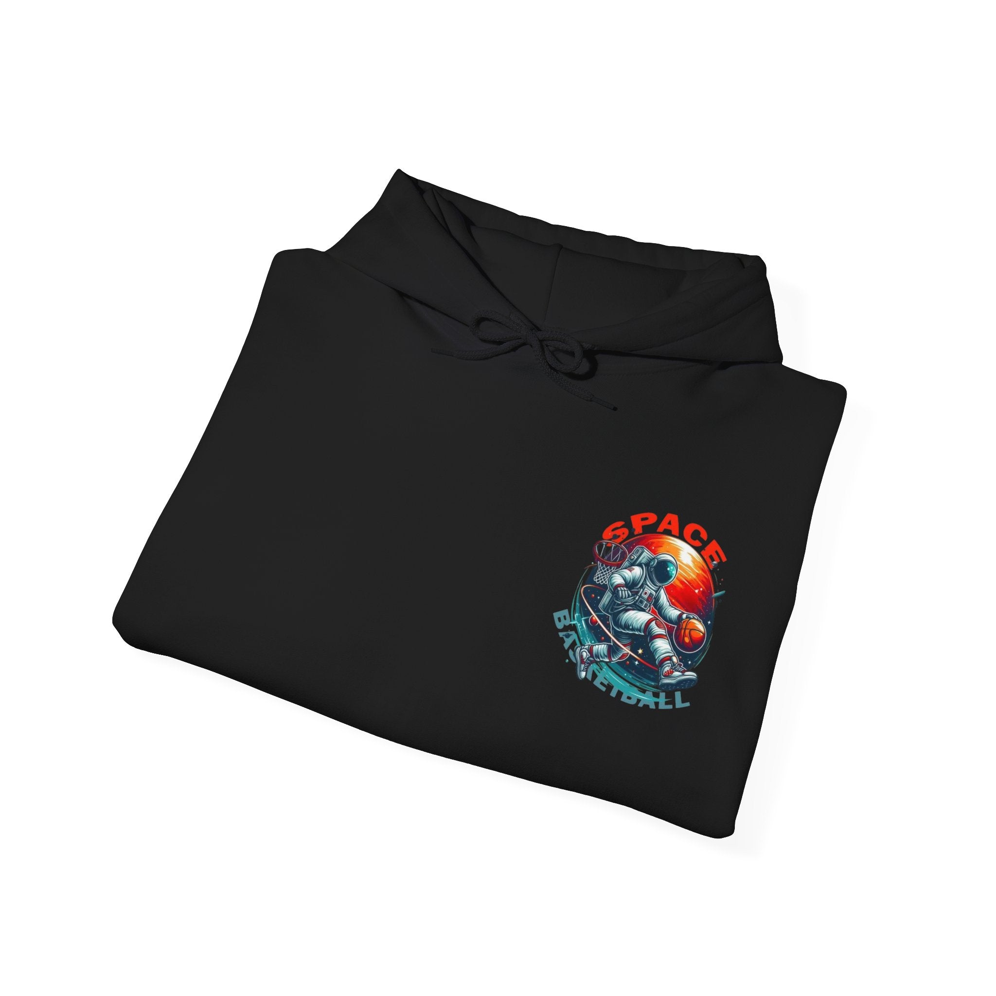 Space Basketball Hoodie - Astronaut Hoop Graphic Pullover