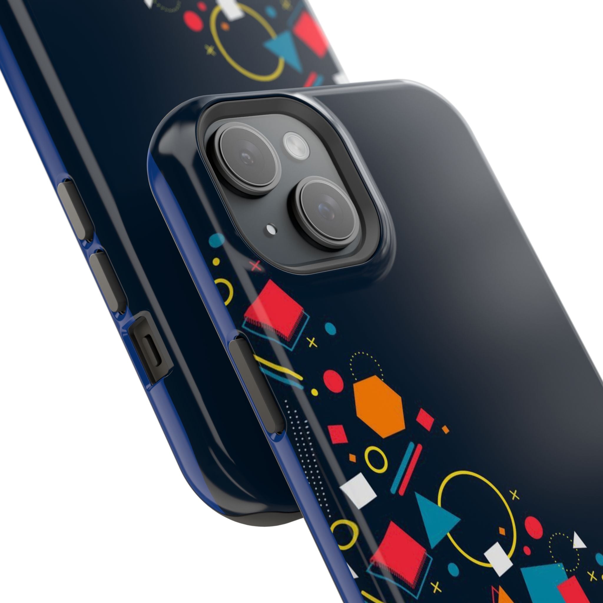Magnetic Impact-Resistant Phone Case — Geometric Confetti Design