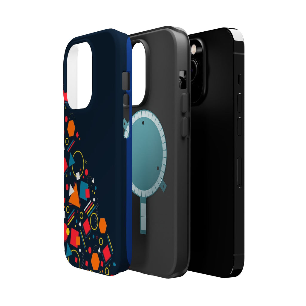 Magnetic Impact-Resistant Phone Case — Geometric Confetti Design
