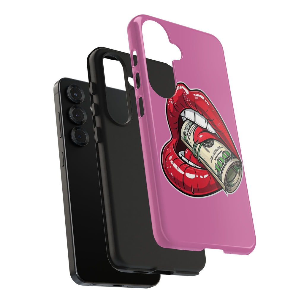 Red Lips Holding Money phone case | Tough Phone Cases