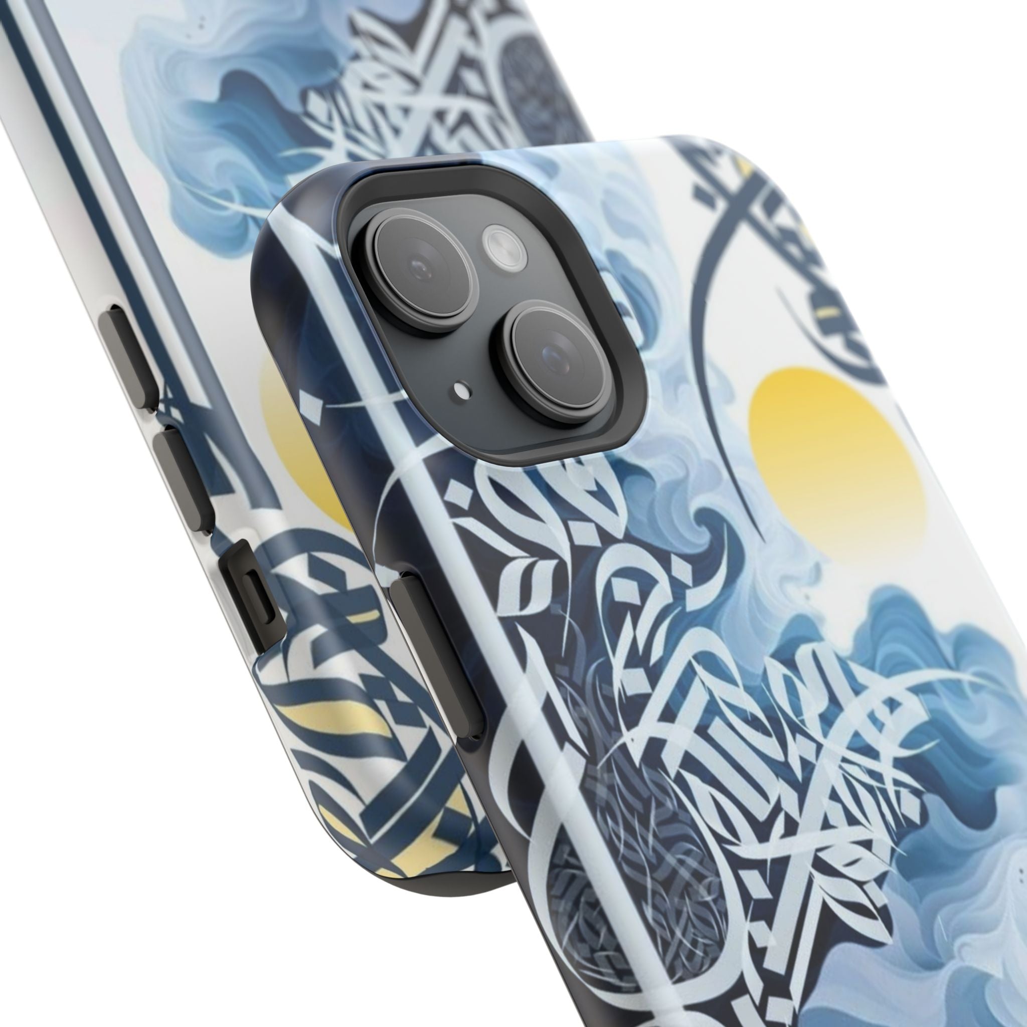 Magnetic Impact-Resistant Case — Blue Nautical Wave Mandala Design