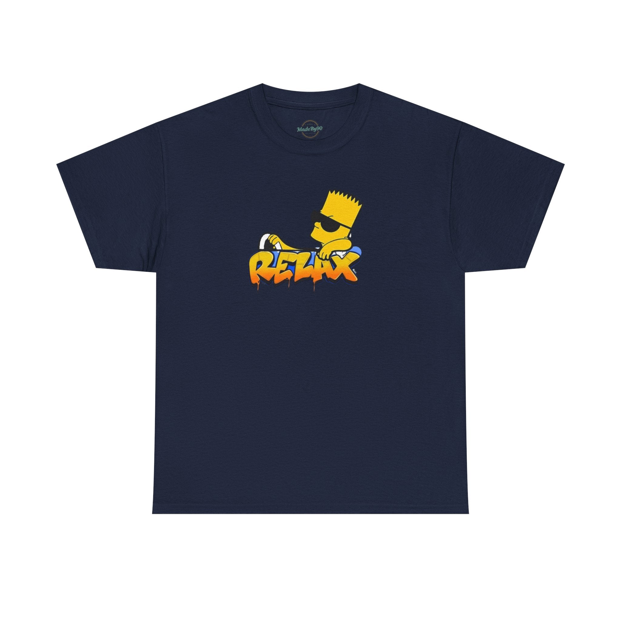Relax Bart Graphic Tee — Retro Skate Cartoon T‑Shirt