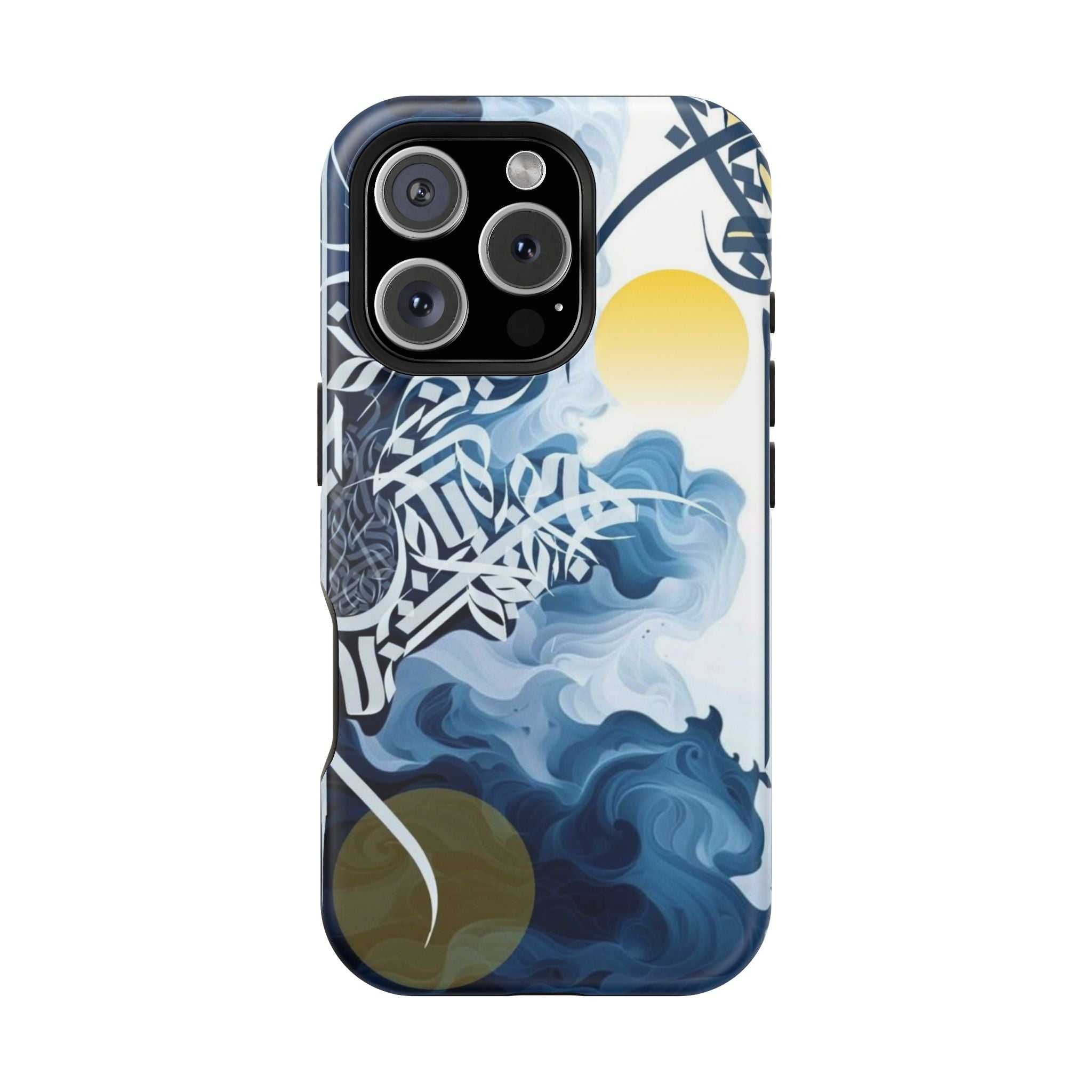 Magnetic Impact-Resistant Case — Blue Nautical Wave Mandala Design