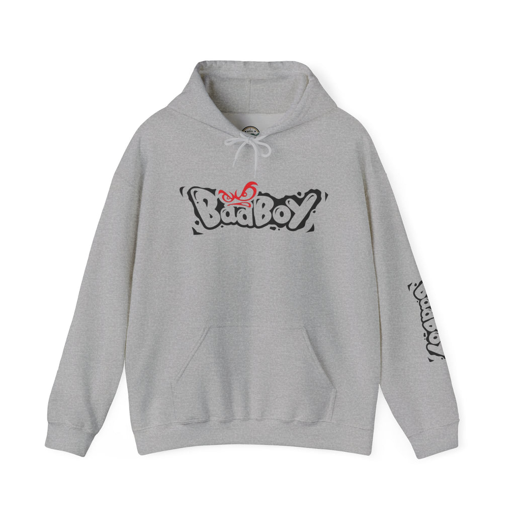 Bad Boy Graffiti Hoodie – Streetwear Logo Pullover with Sleeve Graphic