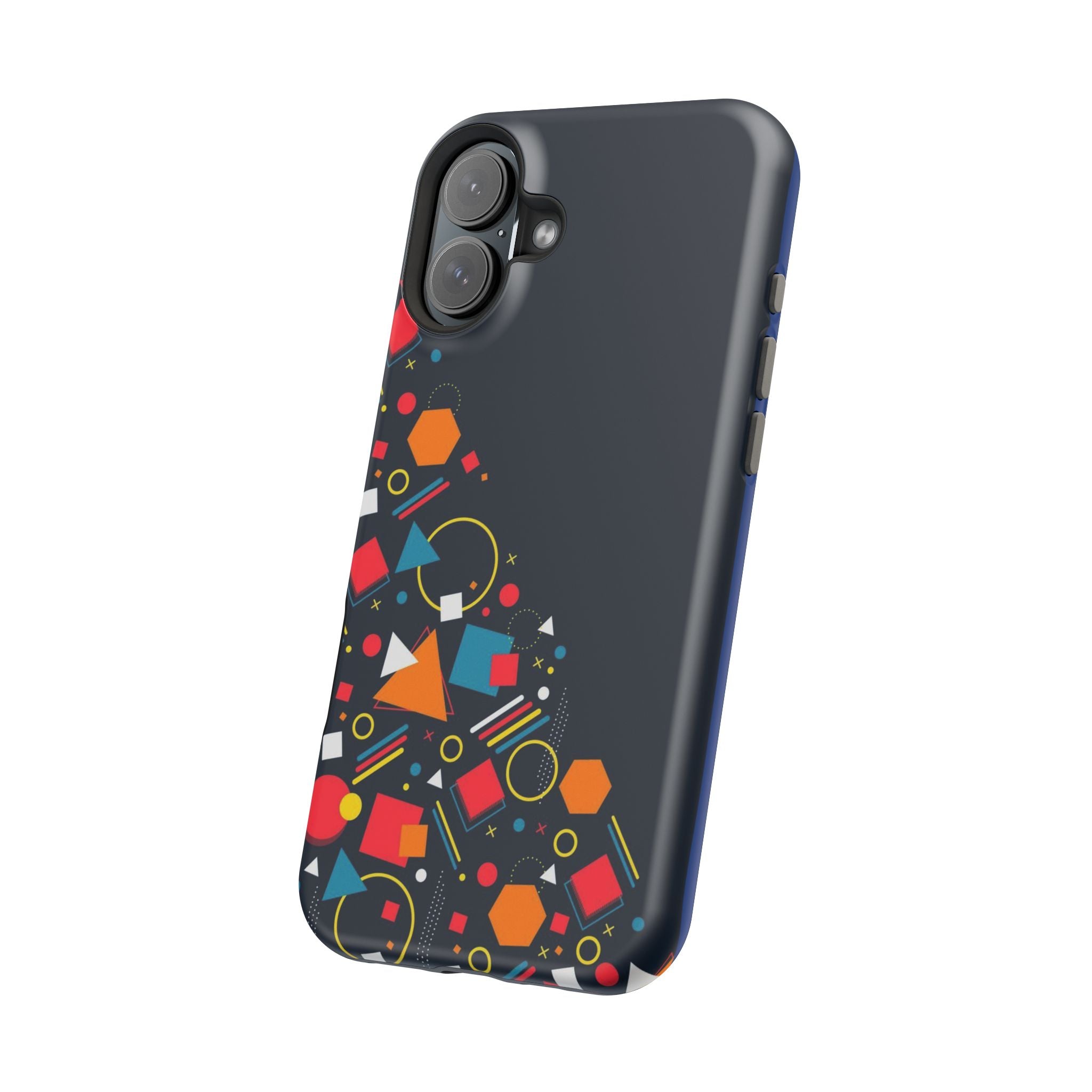 Magnetic Impact-Resistant Phone Case — Geometric Confetti Design