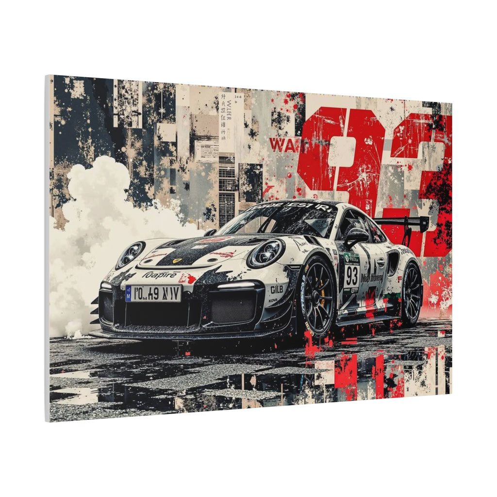 Racing Porsche 93 Canvas Wall Art — Stretched Matte Motorsport Print