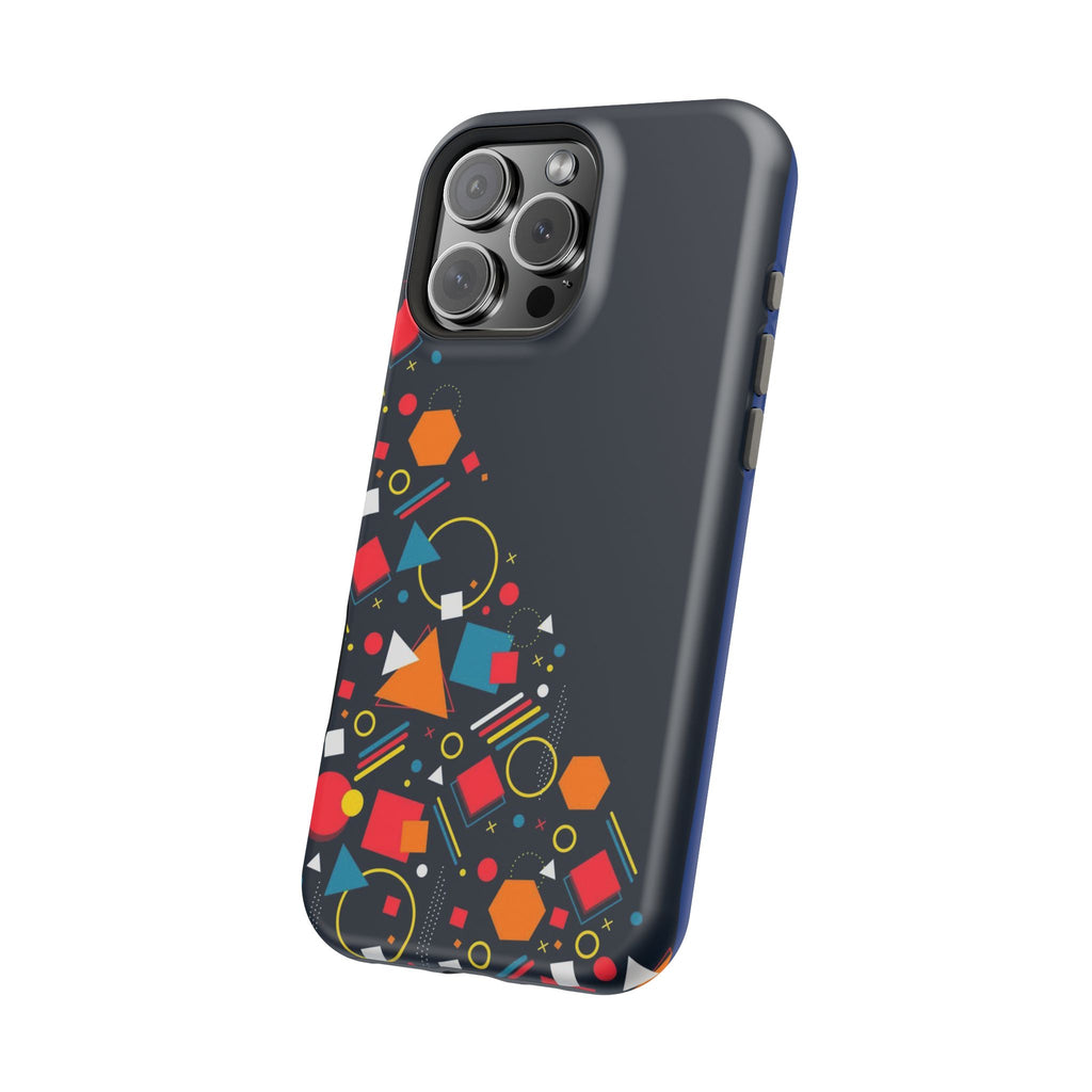 Magnetic Impact-Resistant Phone Case — Geometric Confetti Design