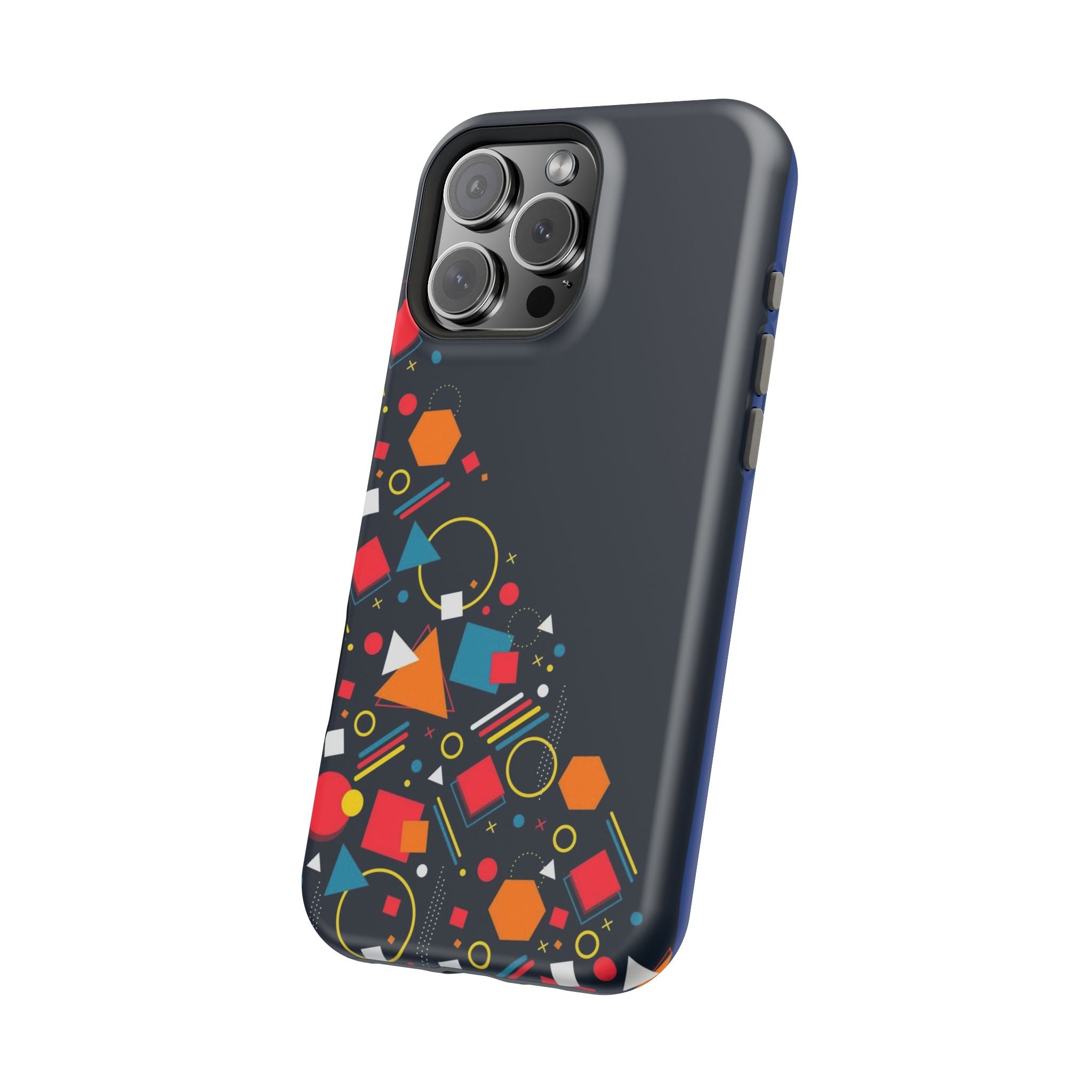 Magnetic Impact-Resistant Phone Case — Geometric Confetti Design