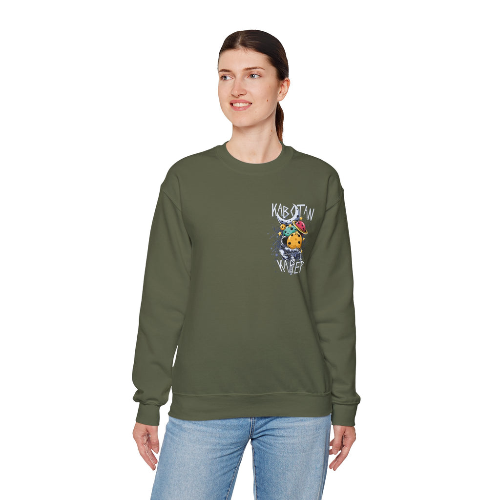 Kabytan Karep Space Crewneck Sweatshirt — Cute Planet Astronaut Graphic