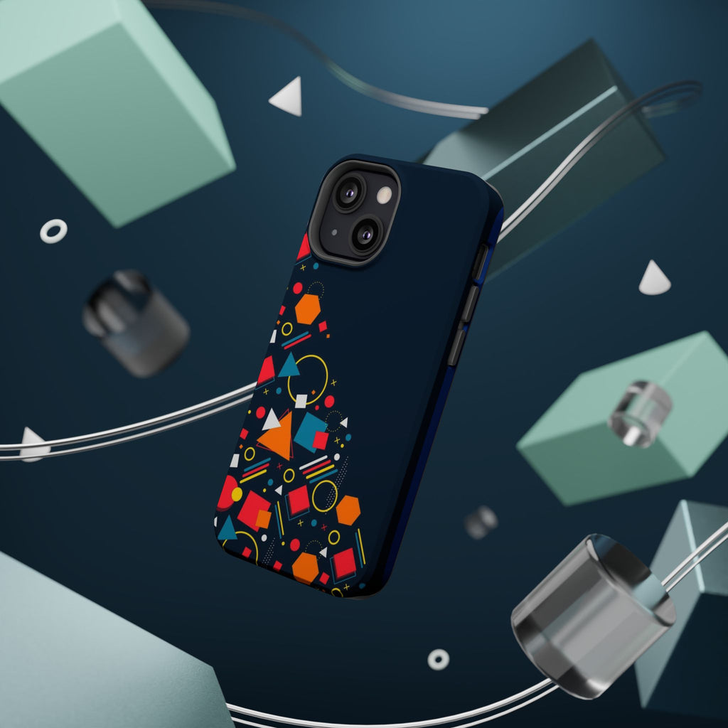 Magnetic Impact-Resistant Phone Case — Geometric Confetti Design