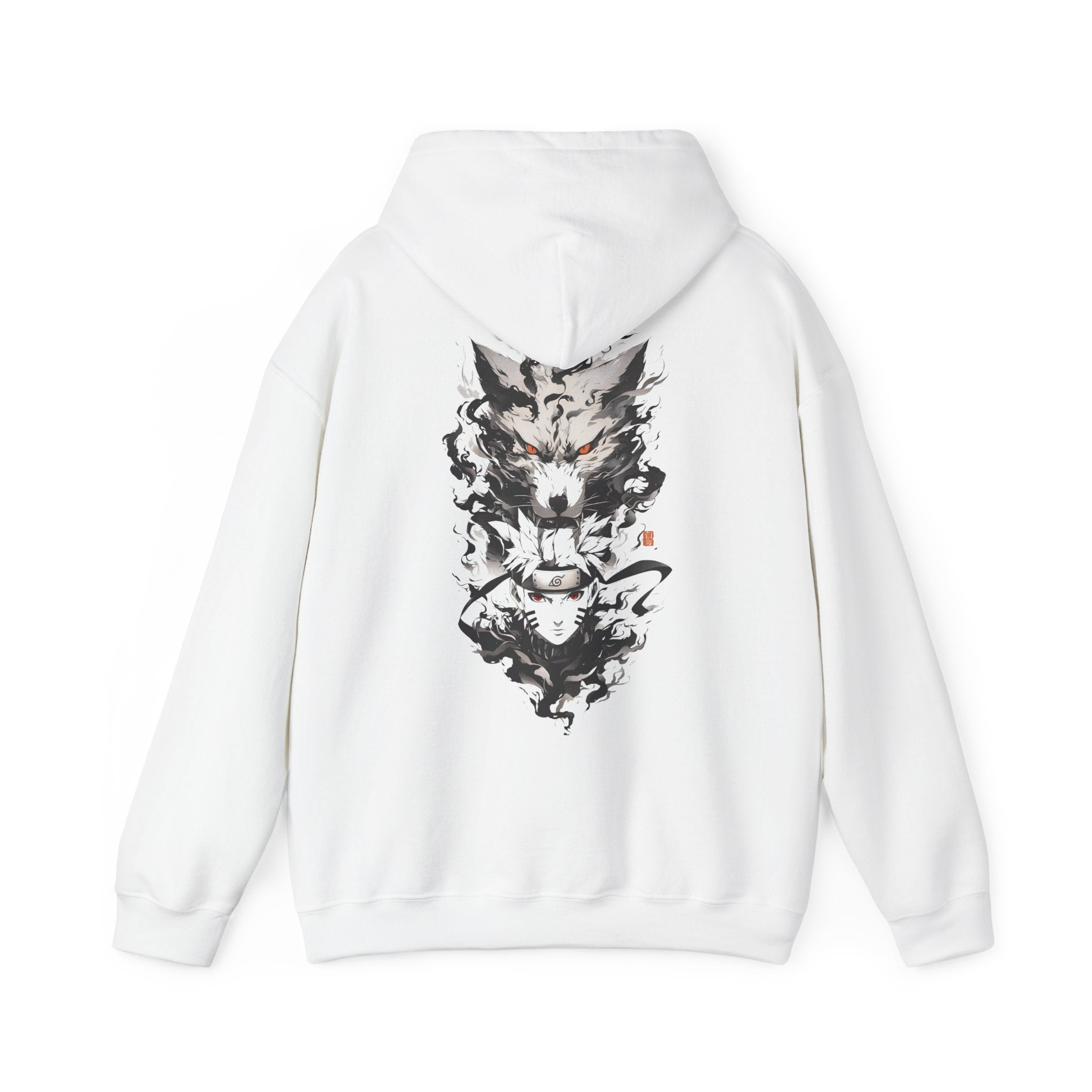 Naruto Fox Spirit Hoodie | Abstract Wolf Illustration Sweatshirt
