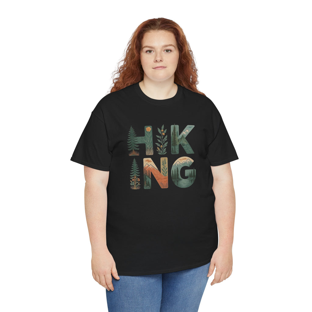 Hiking Letter Art T-Shirt | Nature Trail Graphic Tee