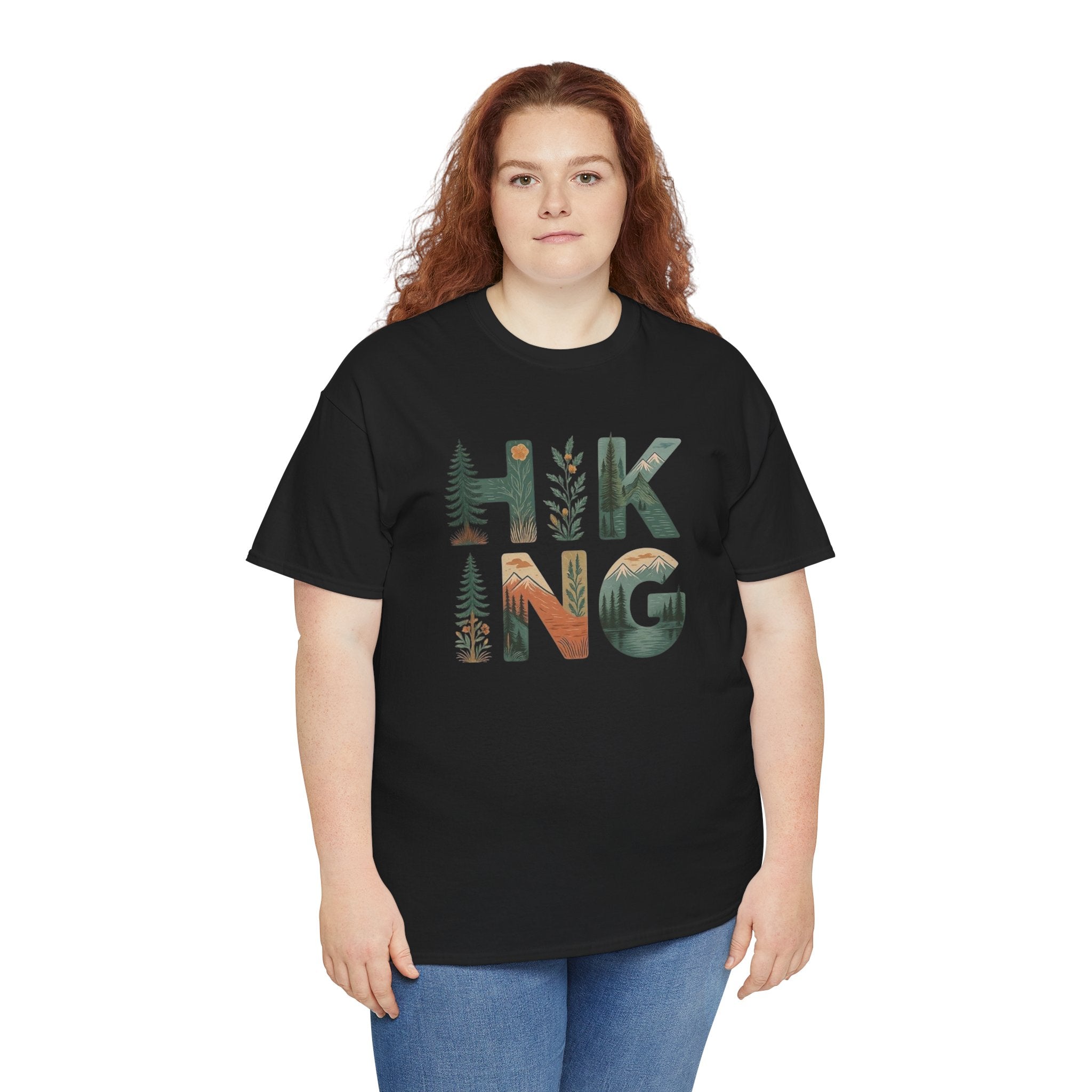 Hiking Letter Art T-Shirt | Nature Trail Graphic Tee