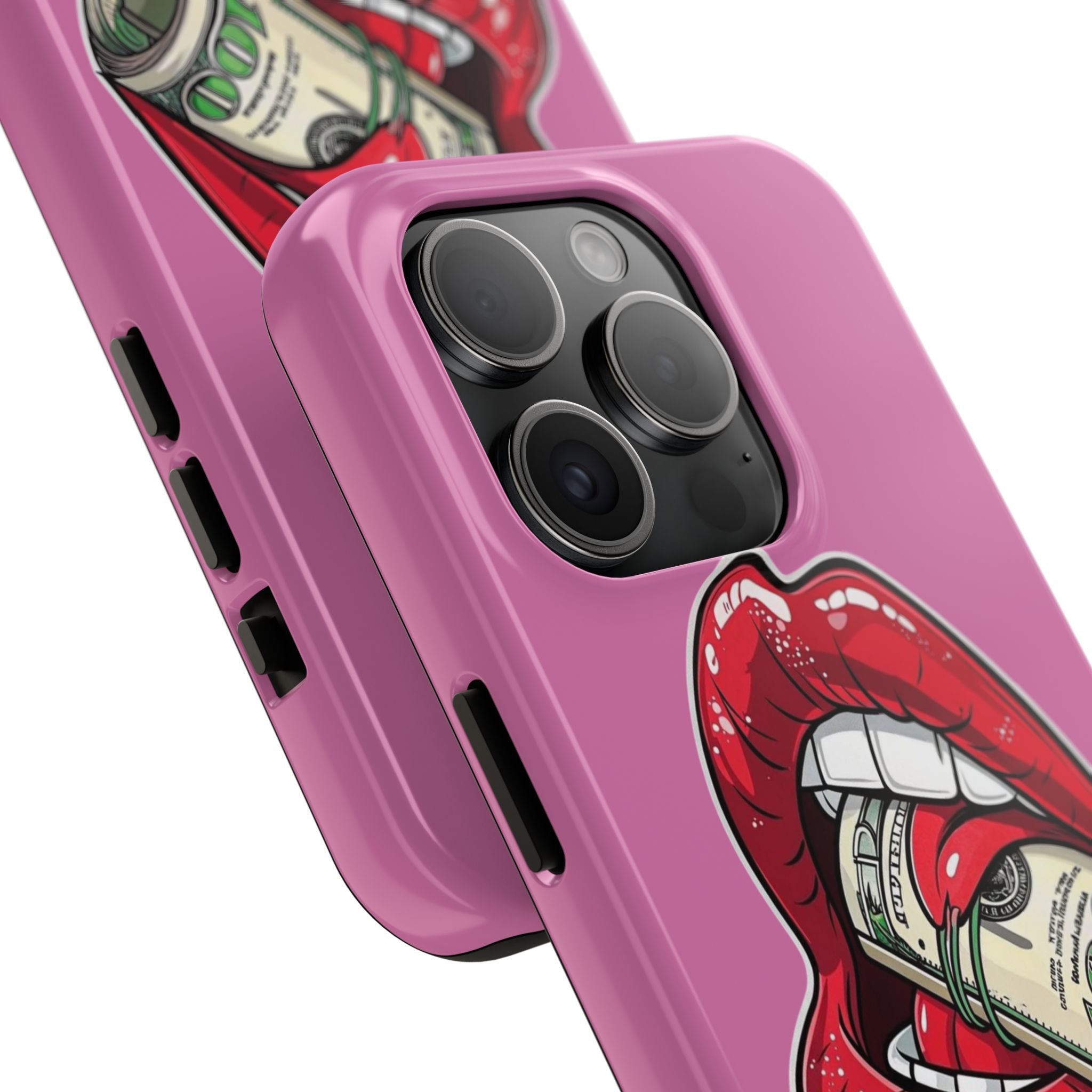 Red Lips Holding Money phone case | Tough Phone Cases