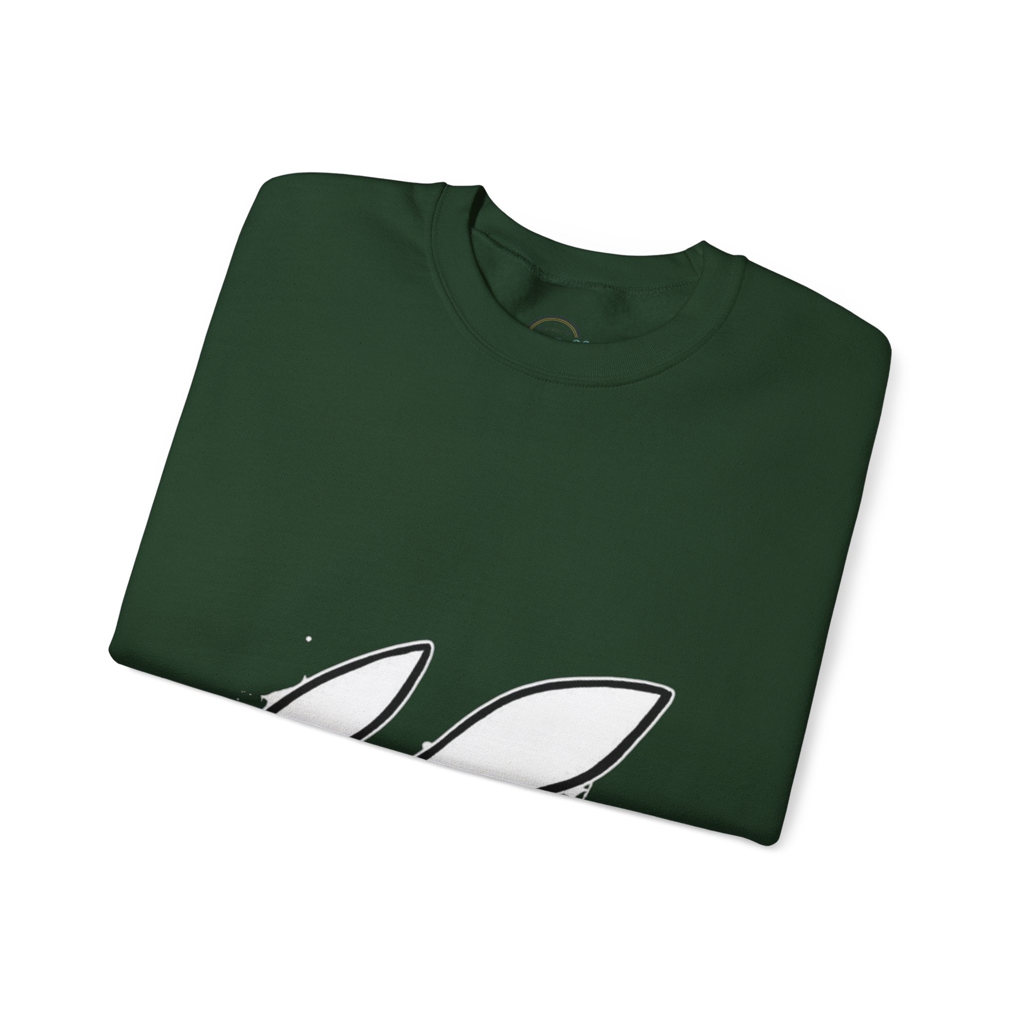 Crewneck Sweatshirt — Grinning Bunny Line Art Crewneck