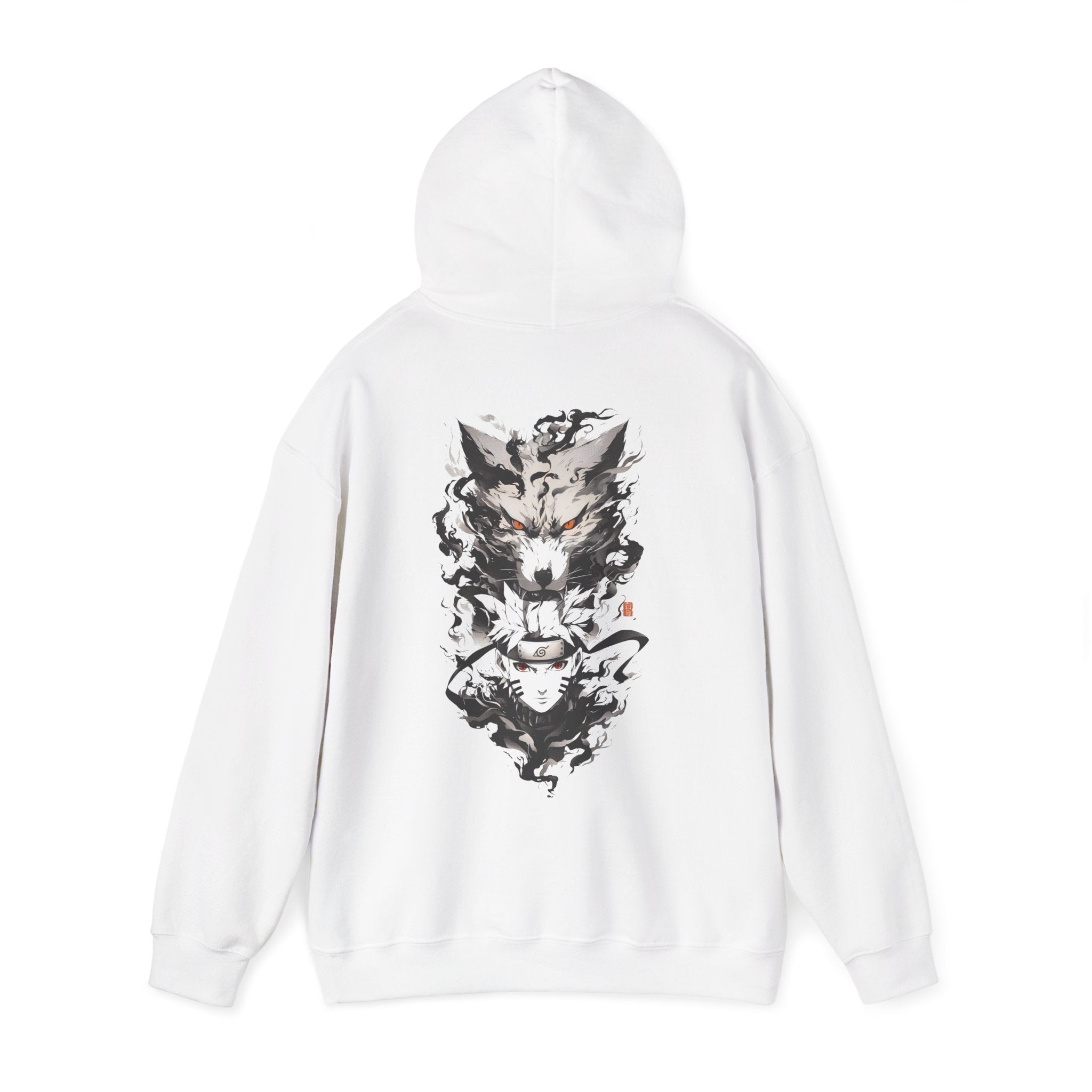 Naruto Fox Spirit Hoodie | Abstract Wolf Illustration Sweatshirt