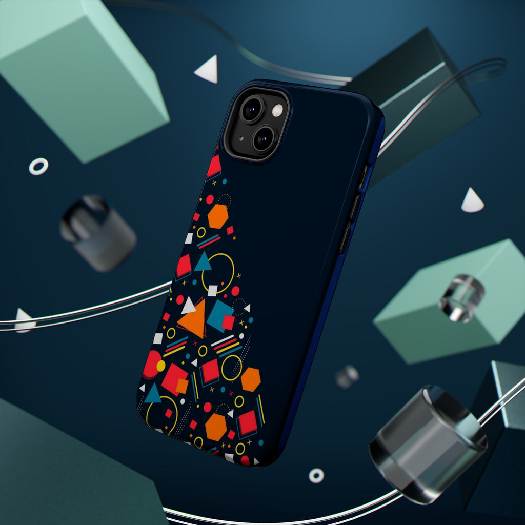 Magnetic Impact-Resistant Phone Case — Geometric Confetti Design