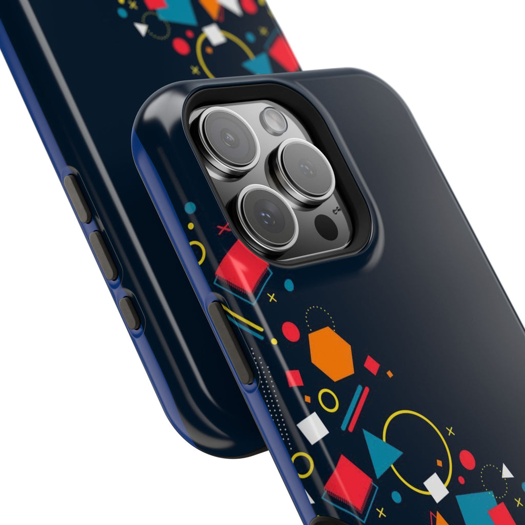 Magnetic Impact-Resistant Phone Case — Geometric Confetti Design