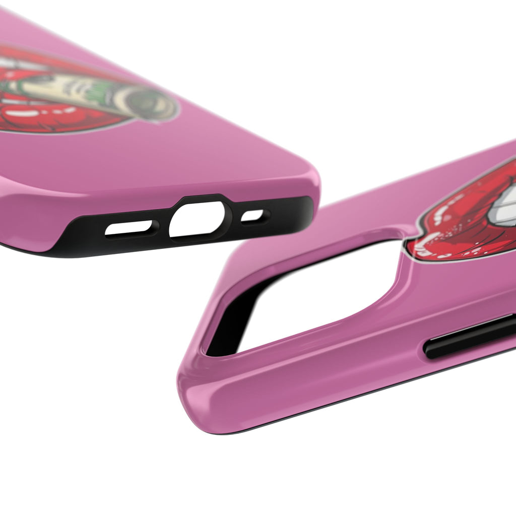 Red Lips Holding Money phone case | Tough Phone Cases
