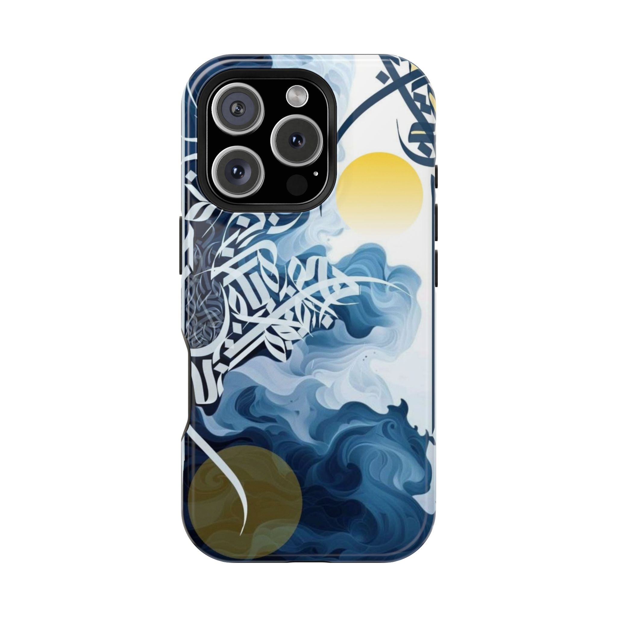 Magnetic Impact-Resistant Case — Blue Nautical Wave Mandala Design