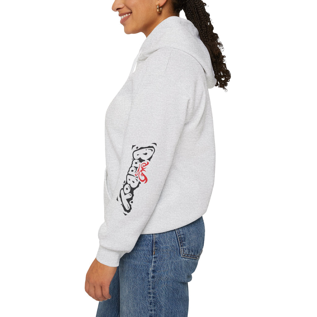 Bad Boy Graffiti Hoodie – Streetwear Logo Pullover with Sleeve Graphic