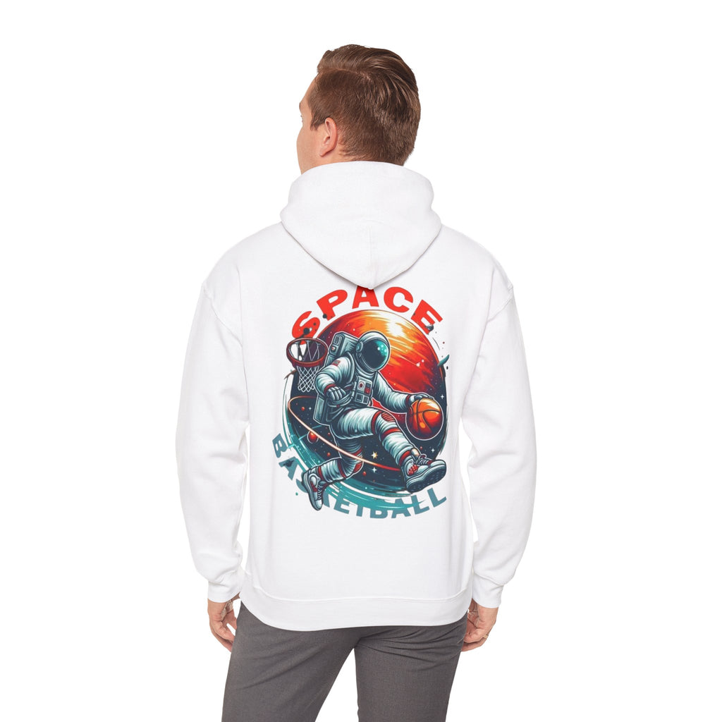 Space Basketball Hoodie - Astronaut Hoop Graphic Pullover