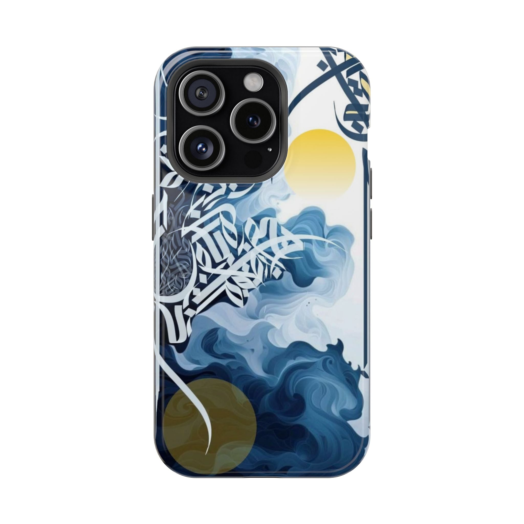 Magnetic Impact-Resistant Case — Blue Nautical Wave Mandala Design