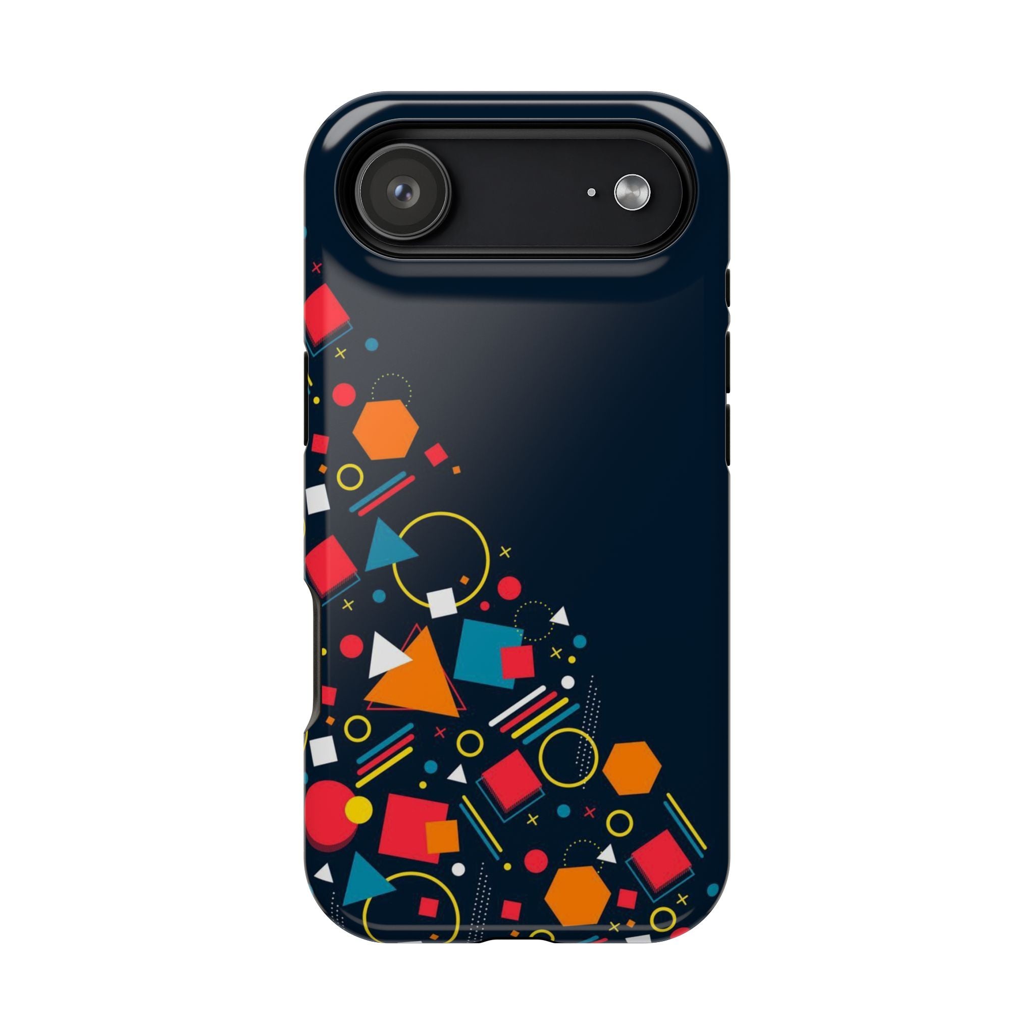 Magnetic Impact-Resistant Phone Case — Geometric Confetti Design
