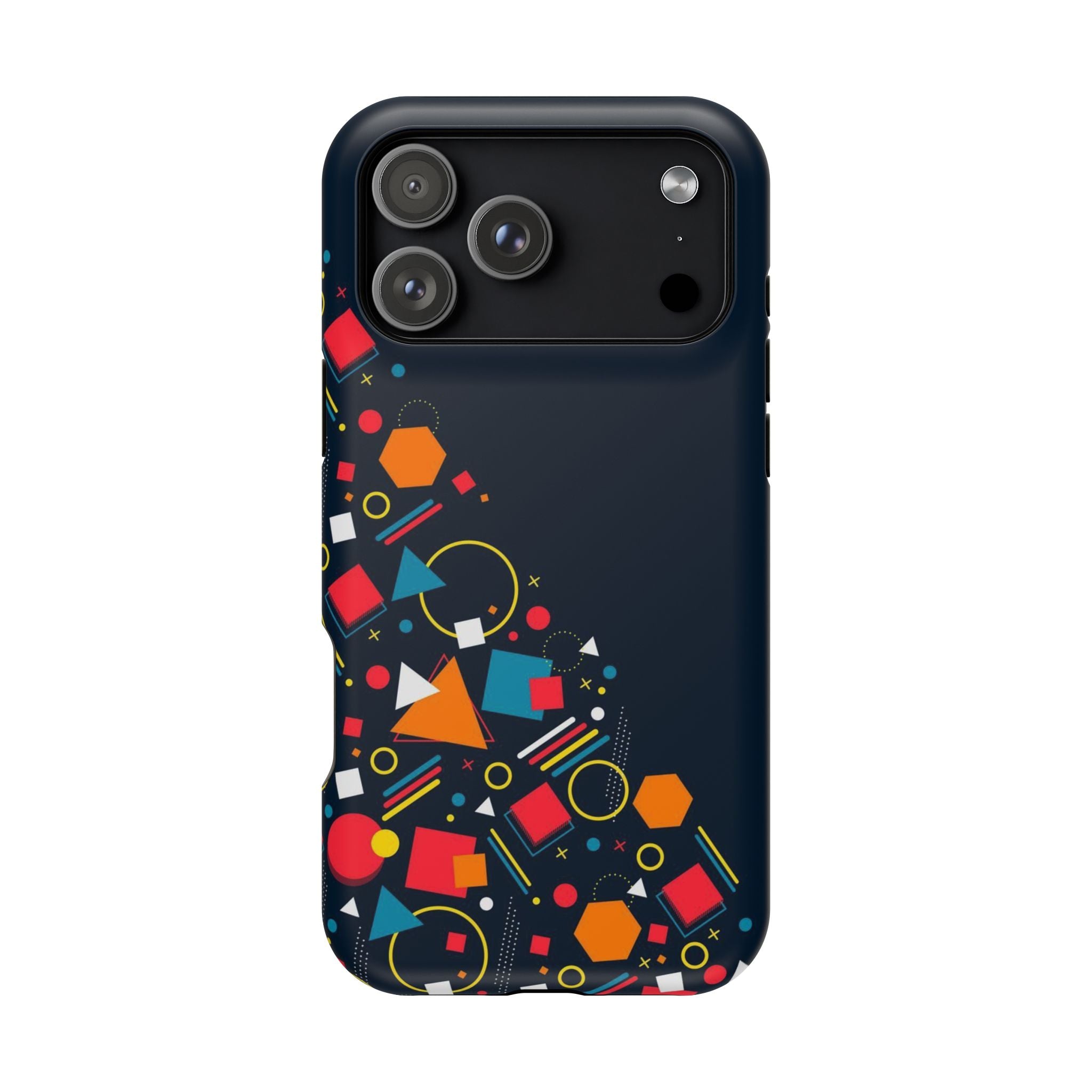 Magnetic Impact-Resistant Phone Case — Geometric Confetti Design
