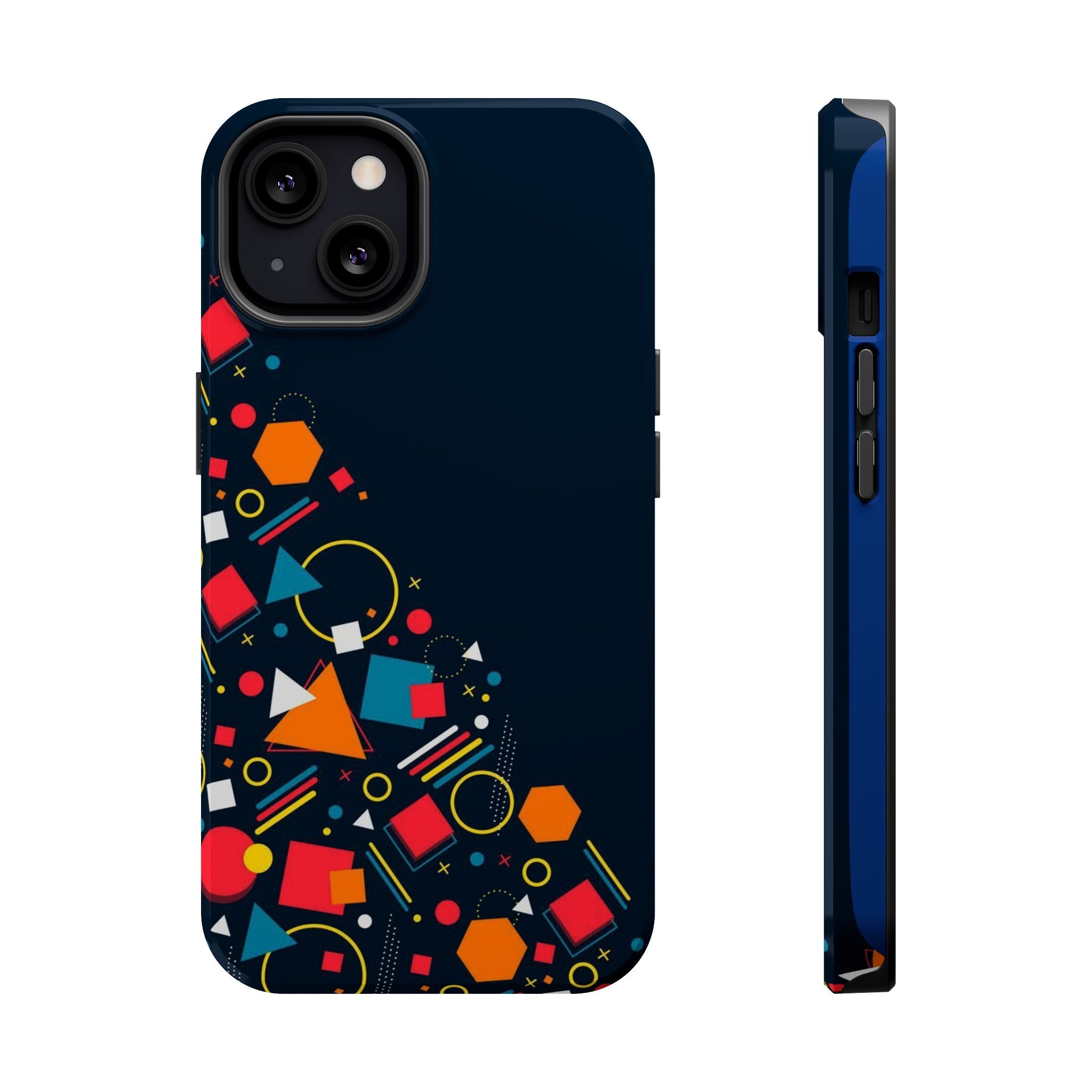 Magnetic Impact-Resistant Phone Case — Geometric Confetti Design