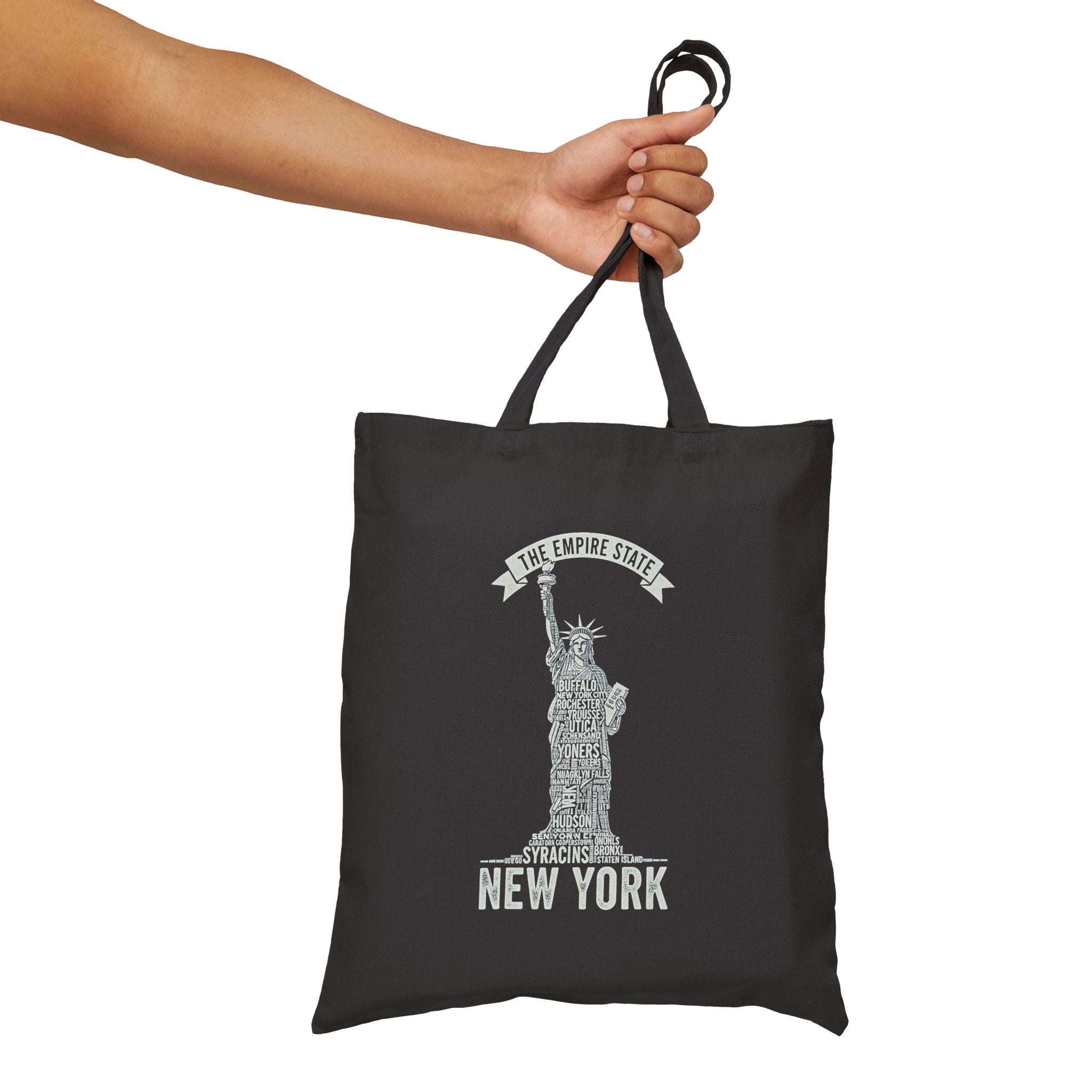 New York Statue of Liberty Tote Bag – Empire State Cotton Canvas Shopper