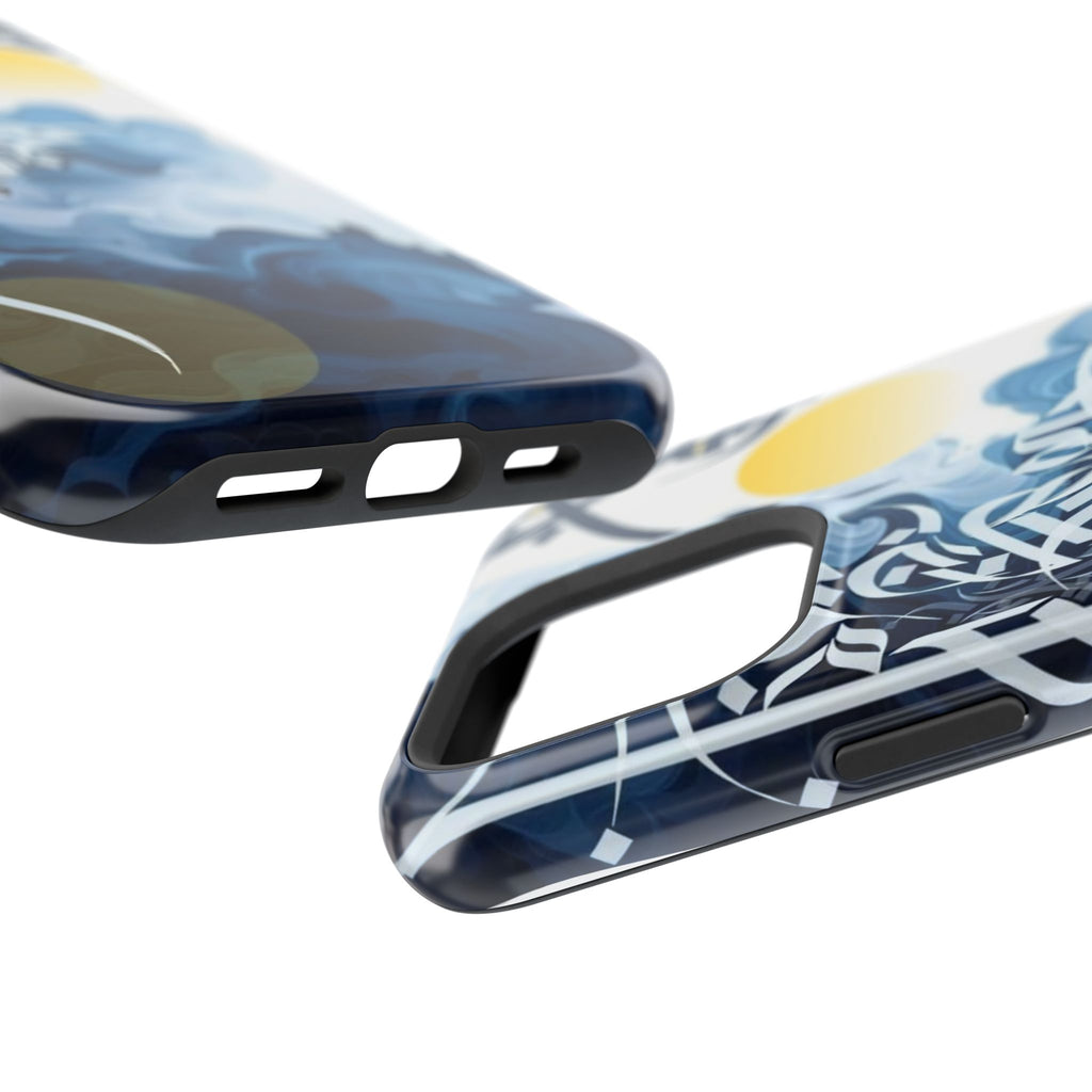 Magnetic Impact-Resistant Case — Blue Nautical Wave Mandala Design