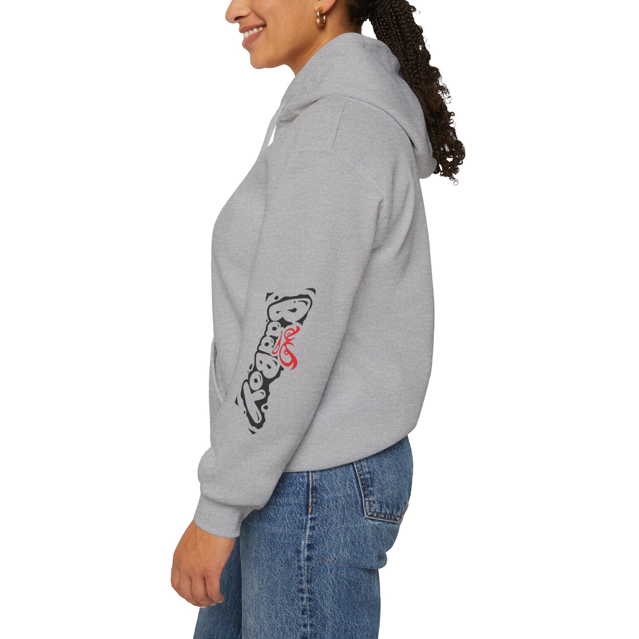 Bad Boy Graffiti Hoodie – Streetwear Logo Pullover with Sleeve Graphic
