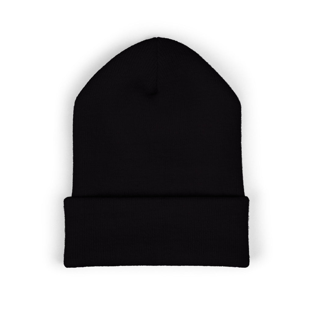 Embroidered "Skateish" Classic Cuffed Beanie — Yellow Knit Hat