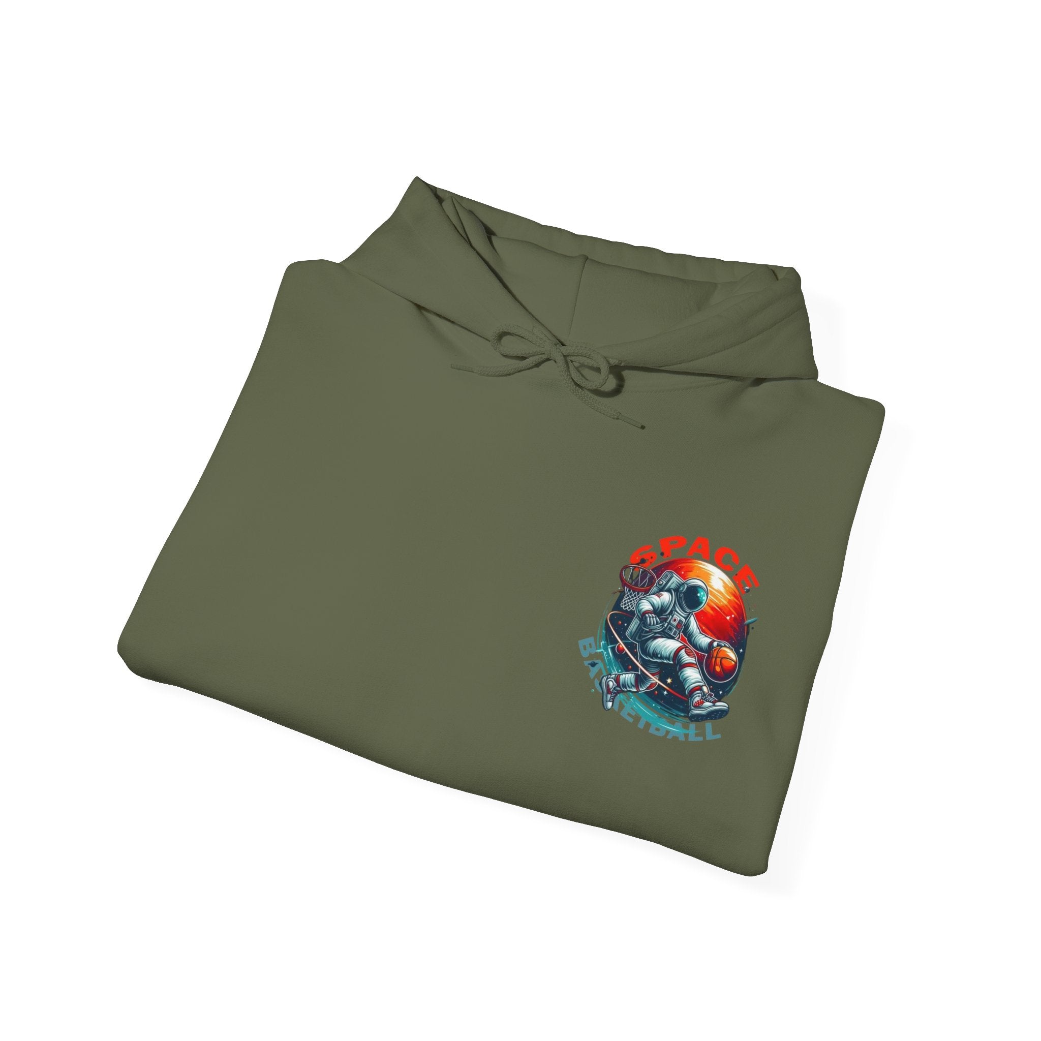 Space Basketball Hoodie - Astronaut Hoop Graphic Pullover