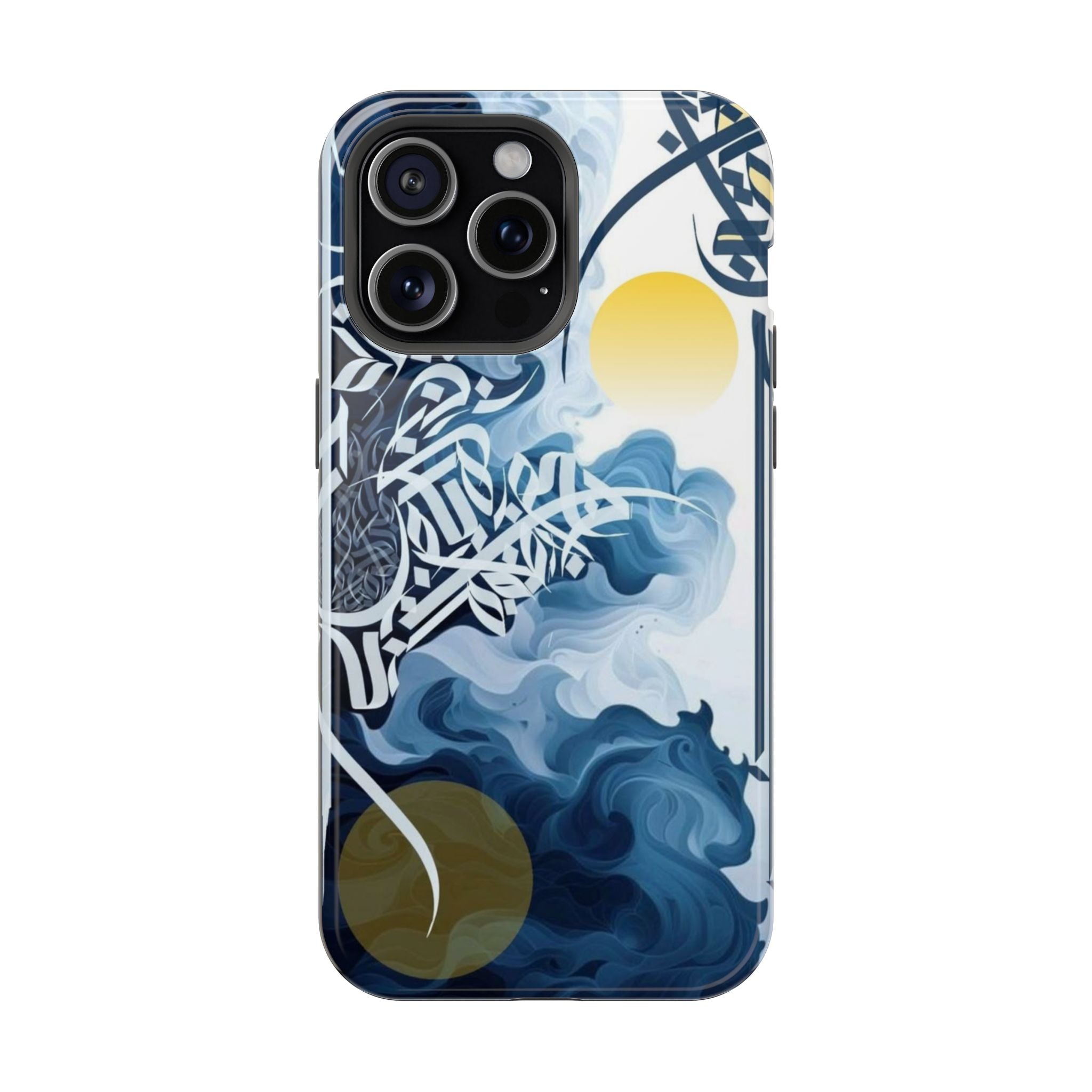 Magnetic Impact-Resistant Case — Blue Nautical Wave Mandala Design
