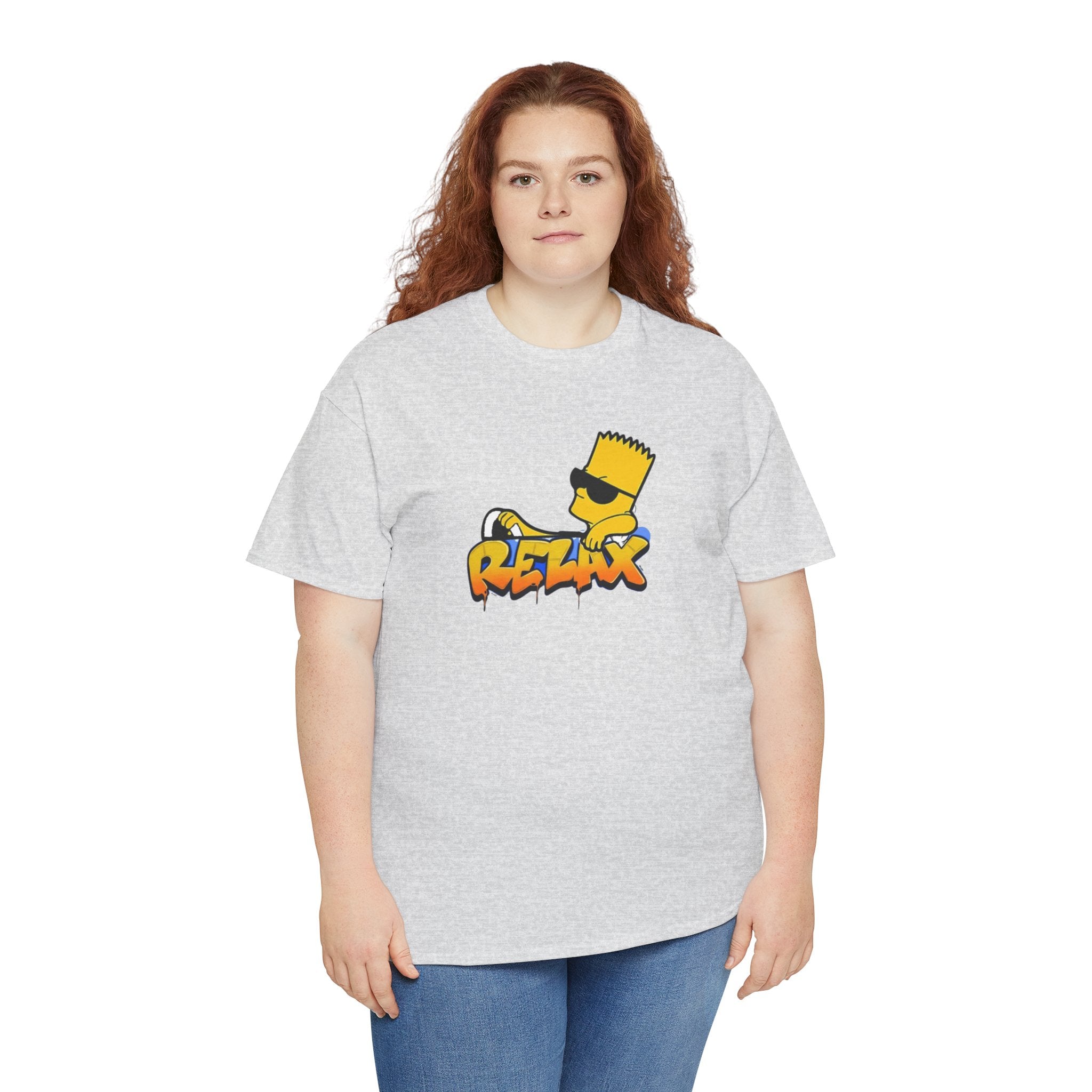 Relax Bart Graphic Tee — Retro Skate Cartoon T‑Shirt