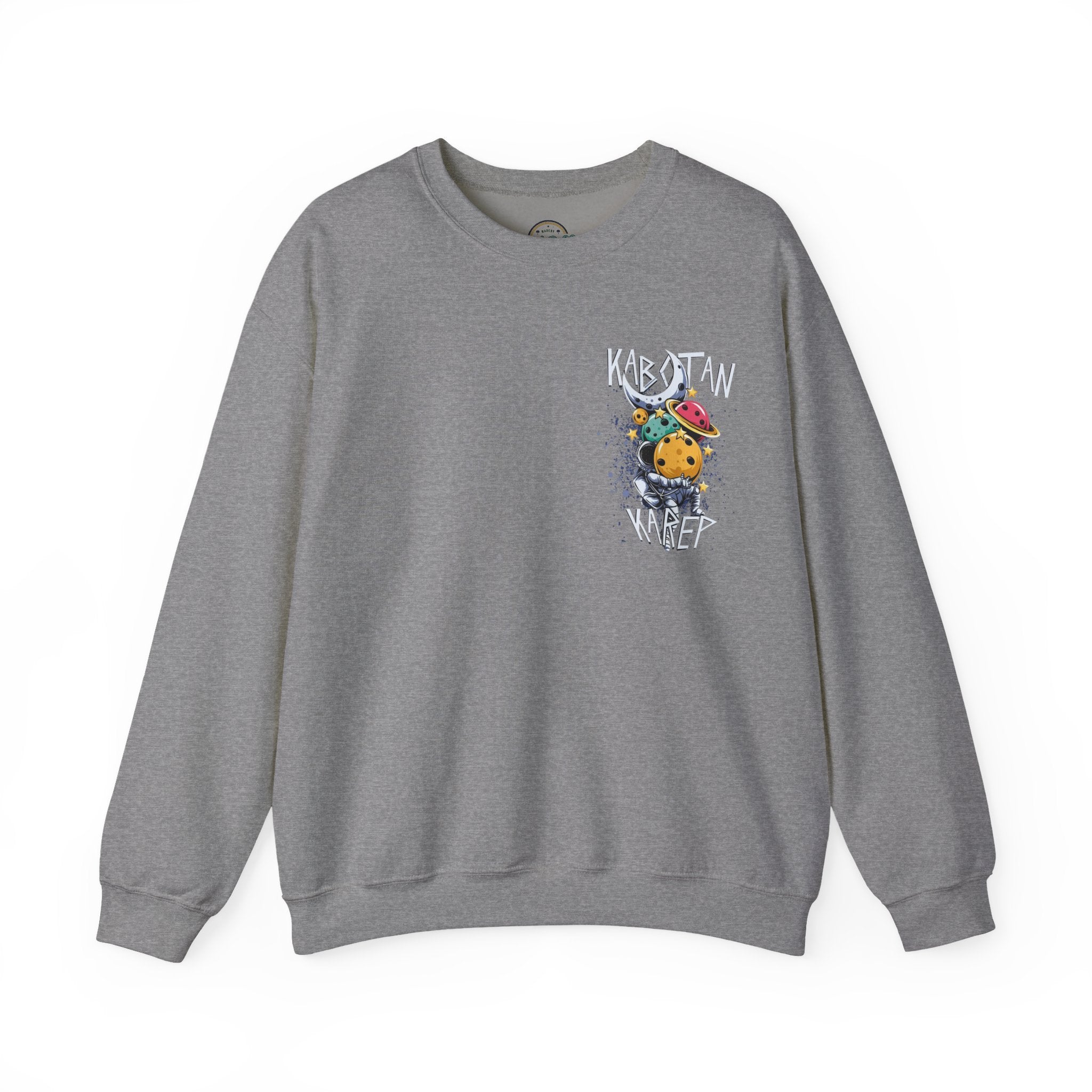 Kabytan Karep Space Crewneck Sweatshirt — Cute Planet Astronaut Graphic