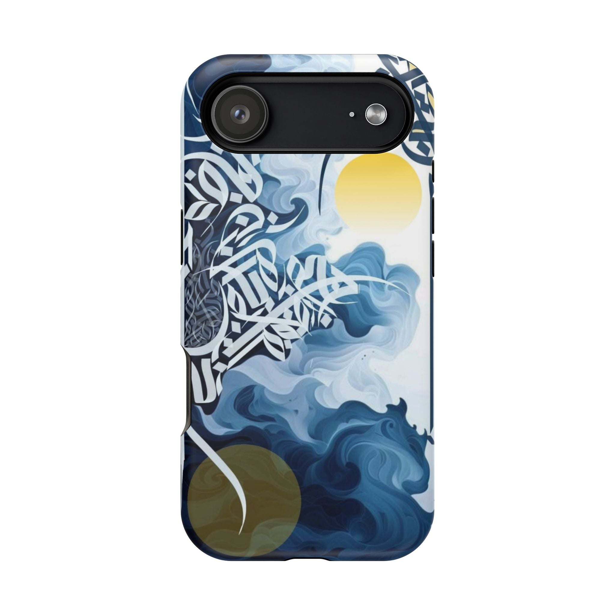 Magnetic Impact-Resistant Case — Blue Nautical Wave Mandala Design