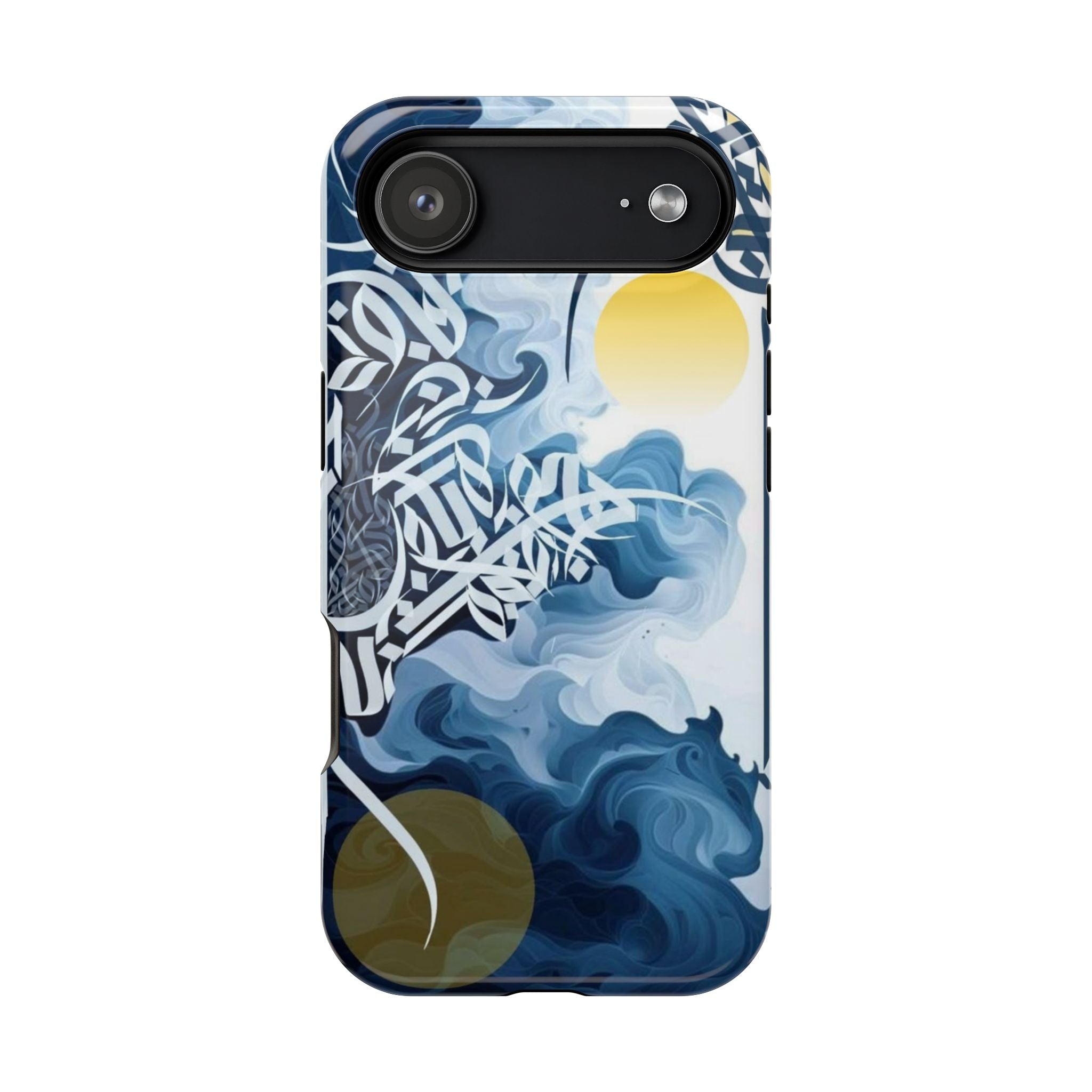 Magnetic Impact-Resistant Case — Blue Nautical Wave Mandala Design