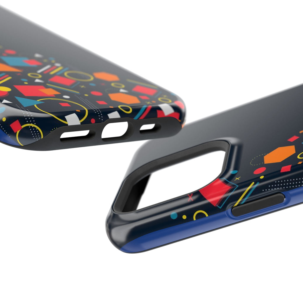 Magnetic Impact-Resistant Phone Case — Geometric Confetti Design