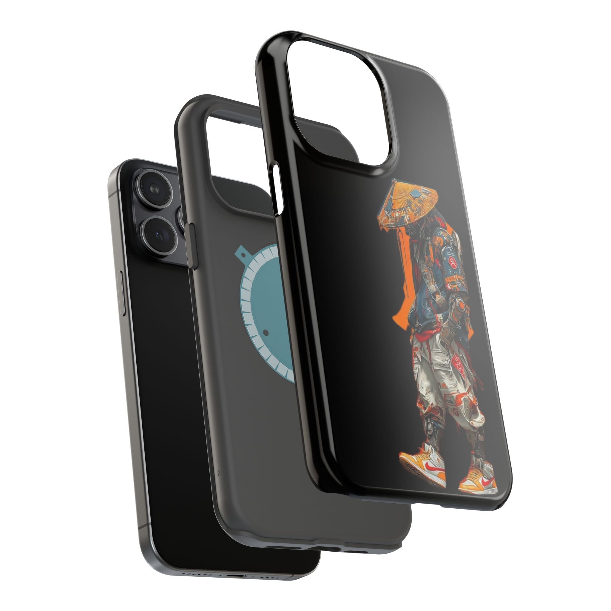 Samurai Streetwear Phone Case — Magnetic Impact-Resistant