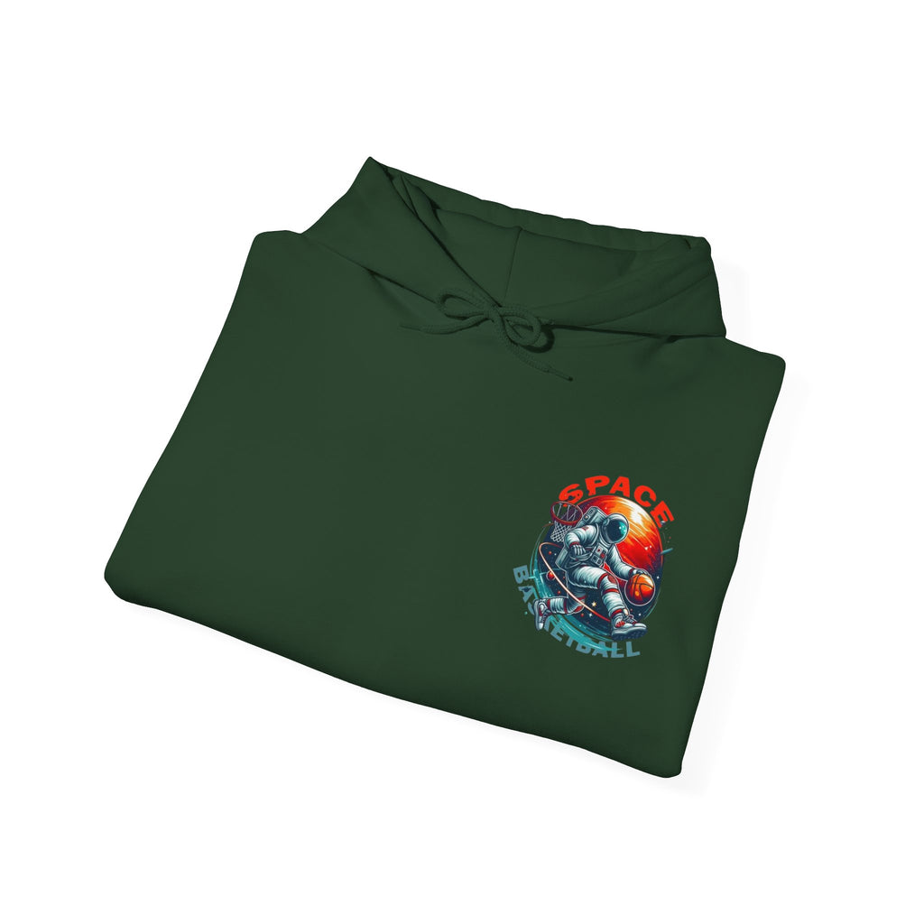 Space Basketball Hoodie - Astronaut Hoop Graphic Pullover