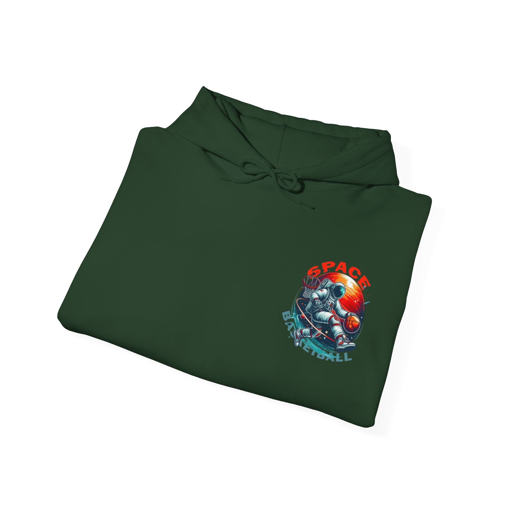 Space Basketball Hoodie - Astronaut Hoop Graphic Pullover